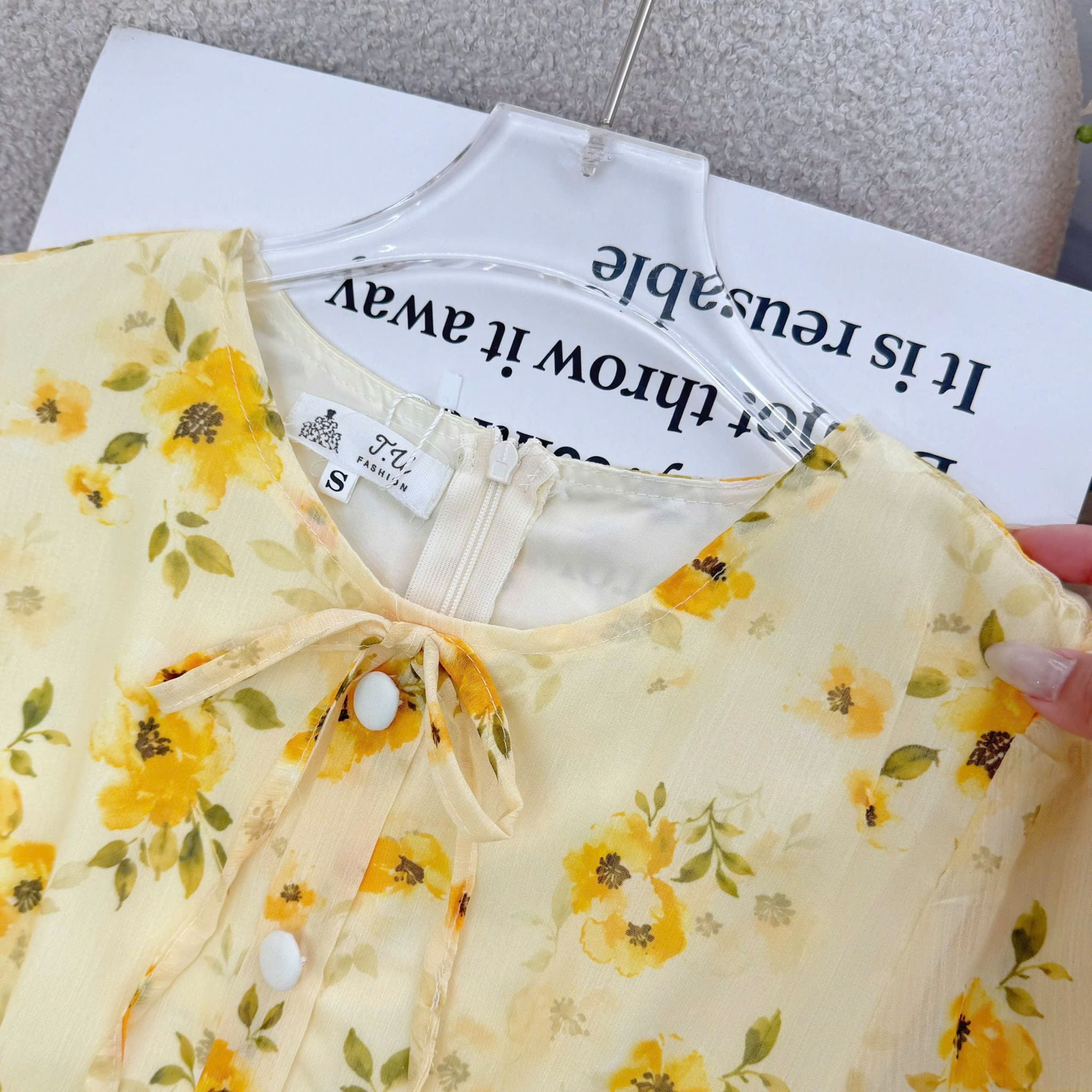 Đầm Hoa Thiết Kế Cổ Tròn Dáng Xòe Xinh Xắn Đi Chơi TuTu Store Mã D1797
