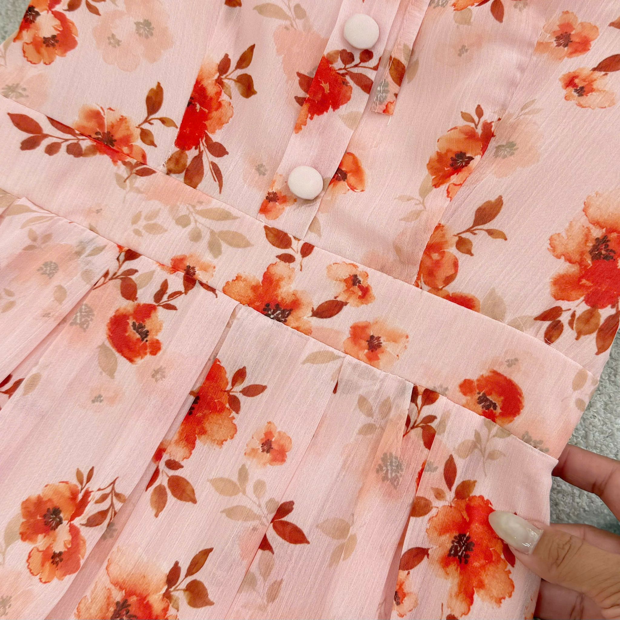 Đầm Hoa Thiết Kế Cổ Tròn Dáng Xòe Xinh Xắn Đi Chơi TuTu Store Mã D1797