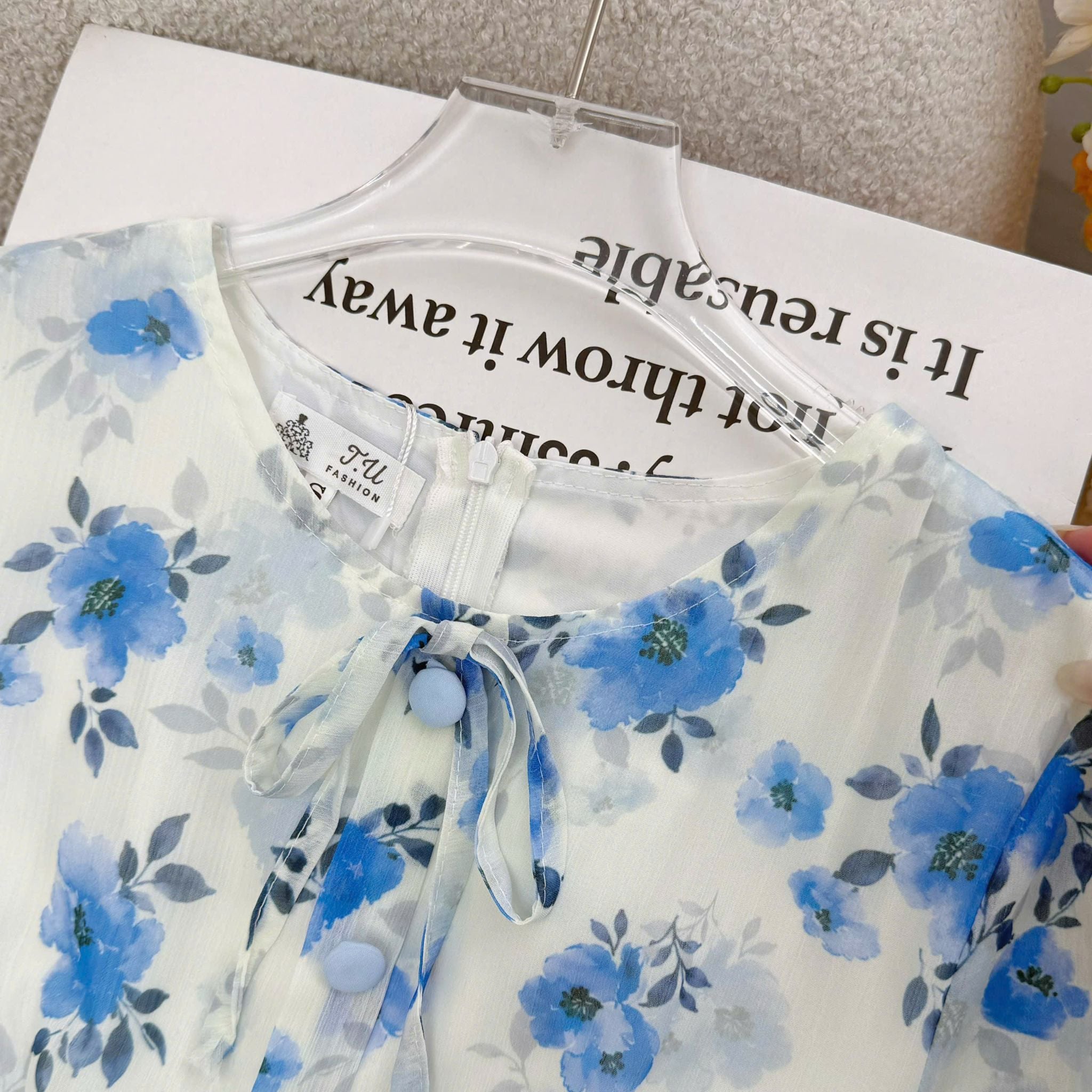 Đầm Hoa Thiết Kế Cổ Tròn Dáng Xòe Xinh Xắn Đi Chơi TuTu Store Mã D1797