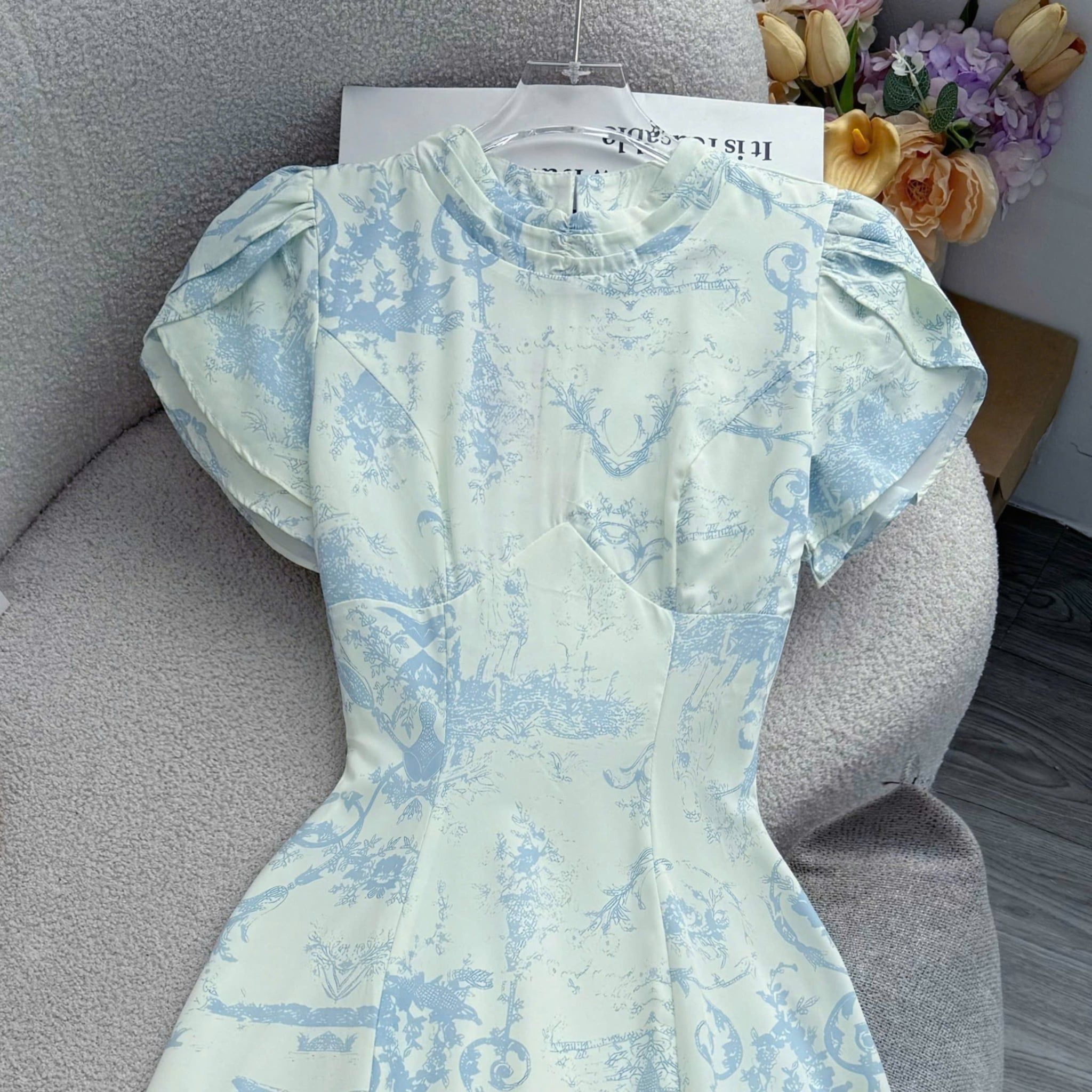 Đầm Thiết Kế Cổ Tròn Dáng Xòe Đi Chơi TuTu Store Mã D1780