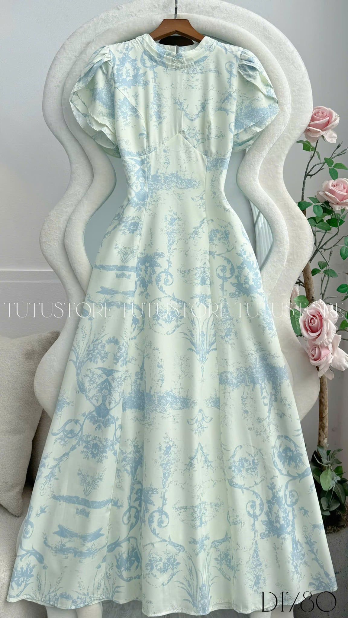 Đầm Thiết Kế Cổ Tròn Dáng Xòe Đi Chơi TuTu Store Mã D1780