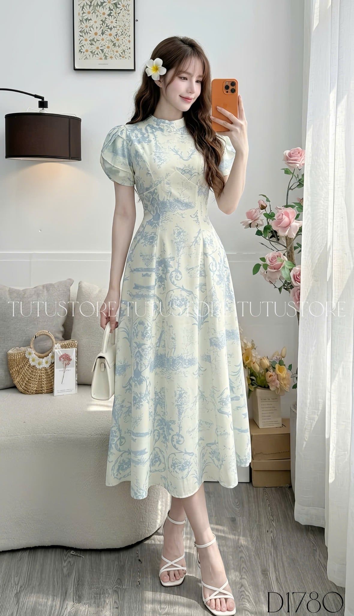 Đầm Thiết Kế Cổ Tròn Dáng Xòe Đi Chơi TuTu Store Mã D1780