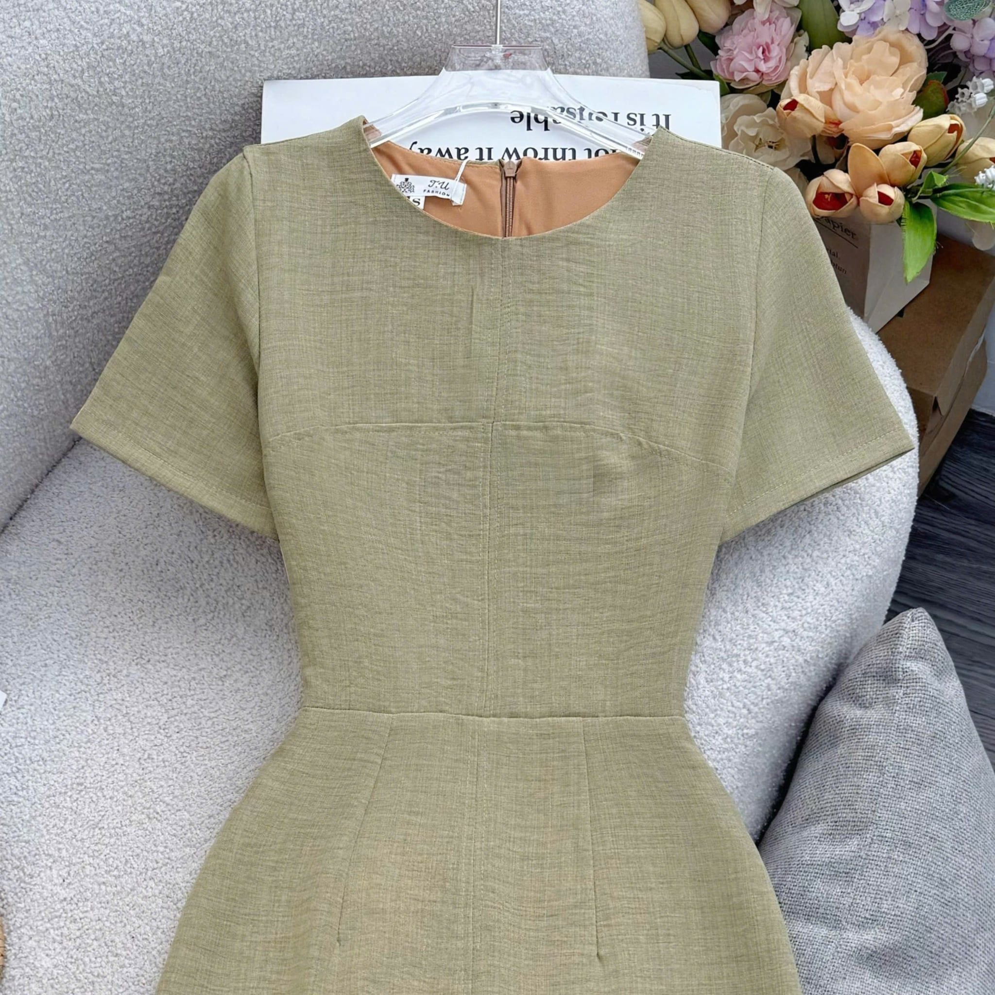 Đầm Thiết Kế Dáng Chữ A Đơn Giản Thanh Lịch Đi Tiệc TuTu Store Mã D1798