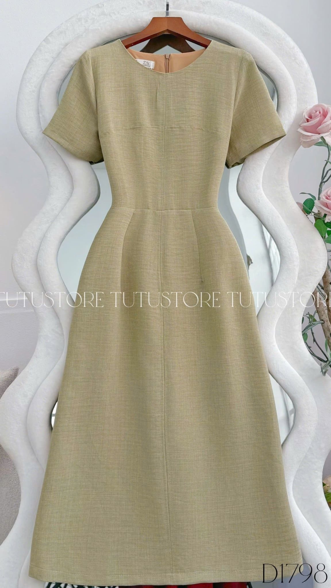 Đầm Thiết Kế Dáng Chữ A Đơn Giản Thanh Lịch Đi Tiệc TuTu Store Mã D1798