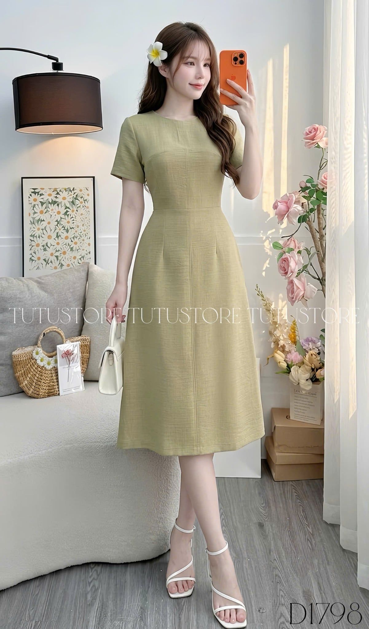 Đầm Thiết Kế Dáng Chữ A Đơn Giản Thanh Lịch Đi Tiệc TuTu Store Mã D1798