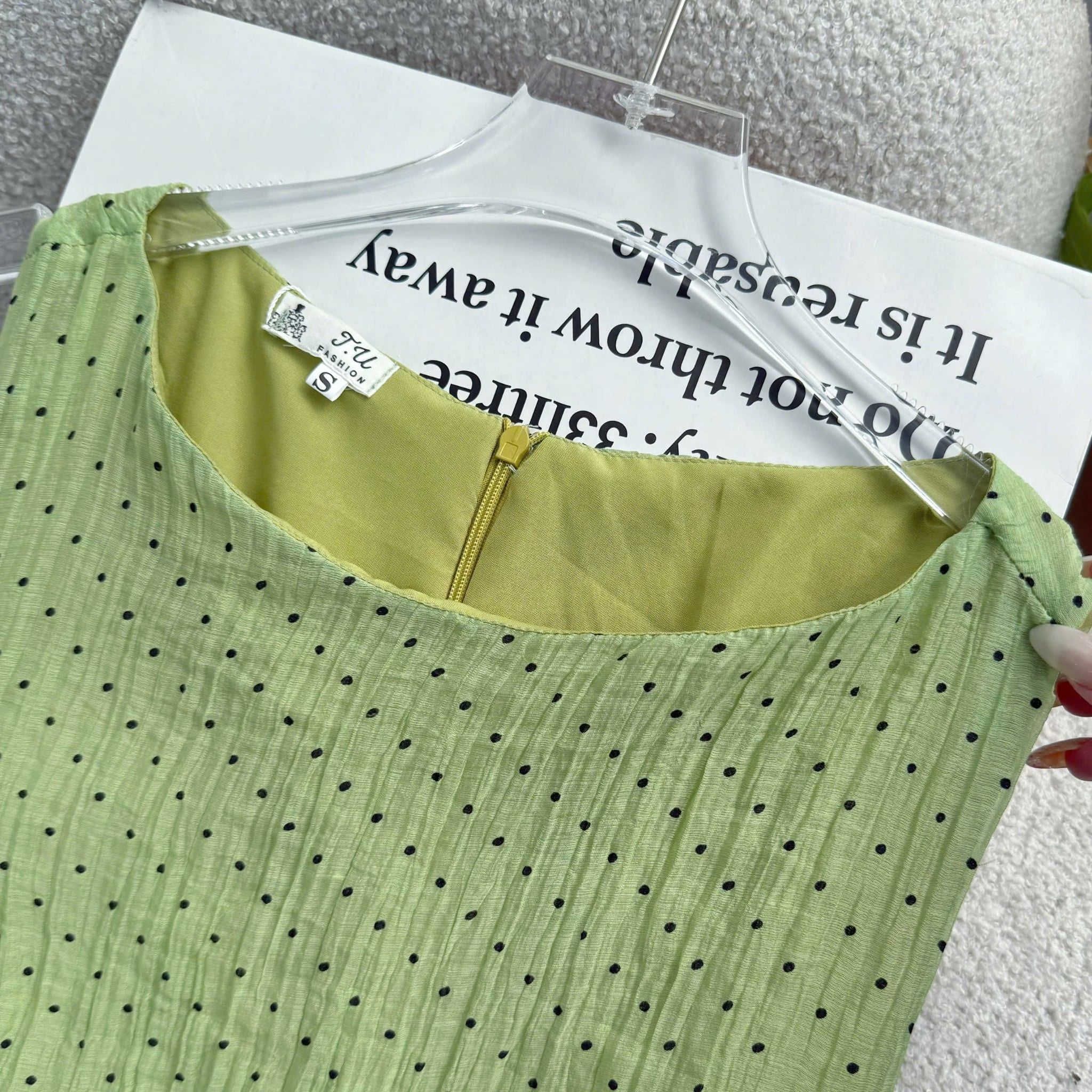 Đầm Thiết Kế Cổ Thuyền Dáng Dài Chấm Bi Đi Chơi TuTu Store Mã D1808