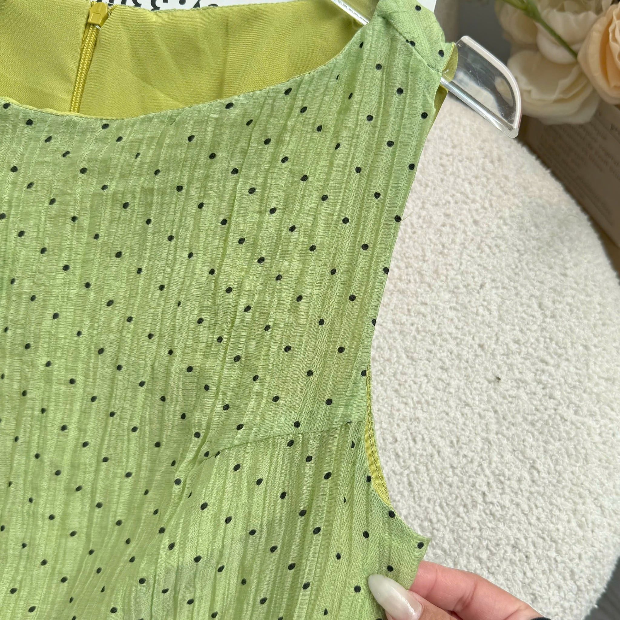 Đầm Thiết Kế Cổ Thuyền Dáng Dài Chấm Bi Đi Chơi TuTu Store Mã D1808