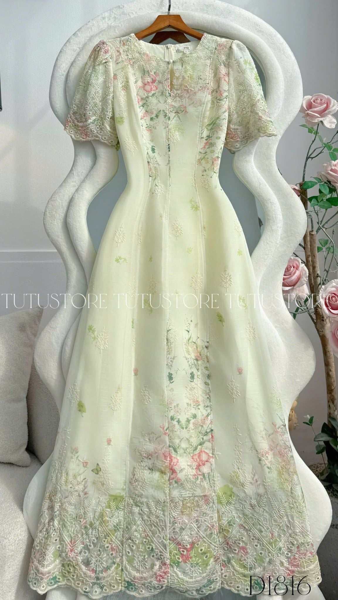 Đầm Thiết Kế Cổ Giọt Nước Dáng Dài Đi Chơi TuTu Store Mã D1816