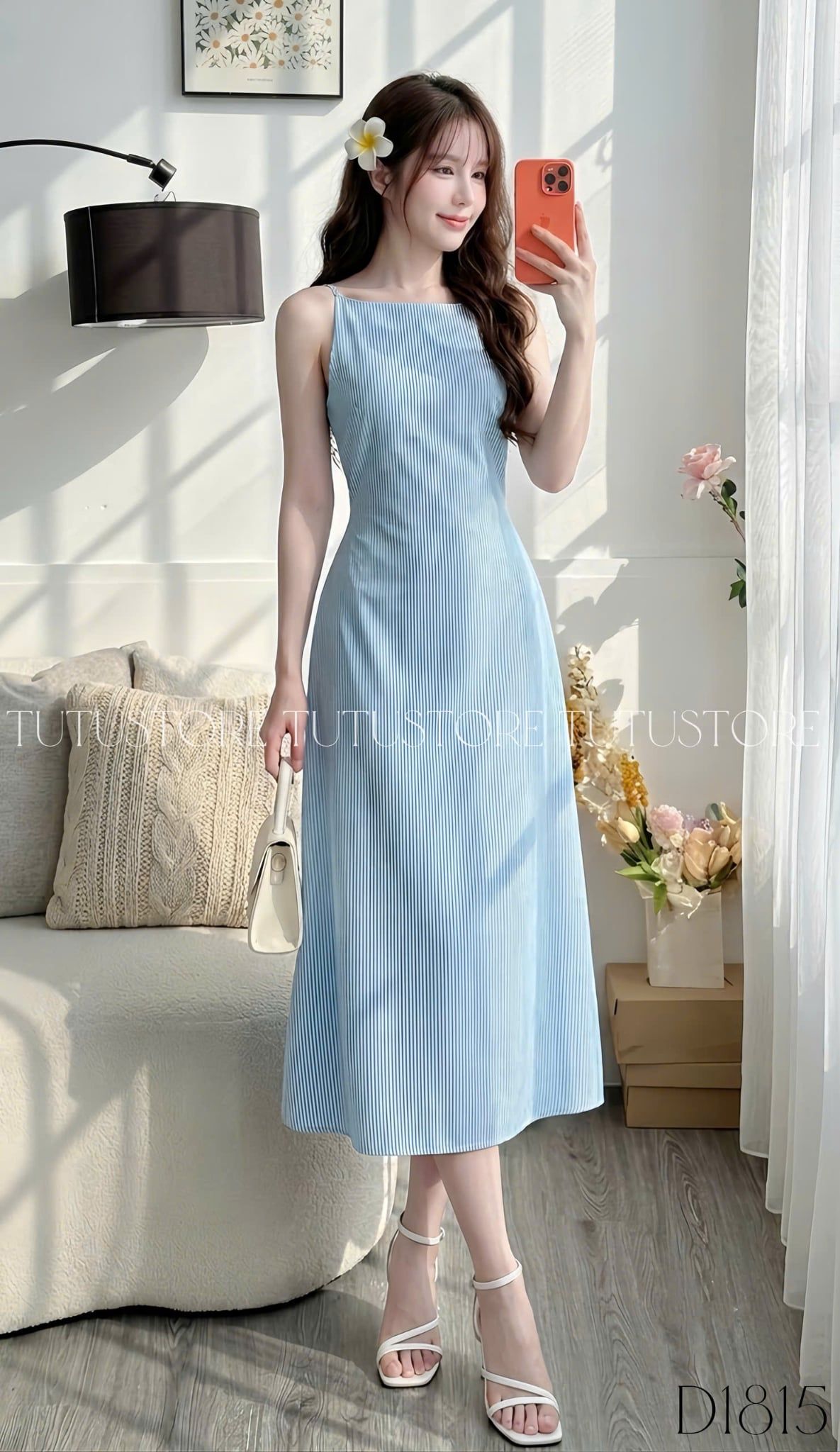Đầm Thiết Kế Ngắn Tay Dáng Dài Đi Chơi TuTu Store Mã D1815