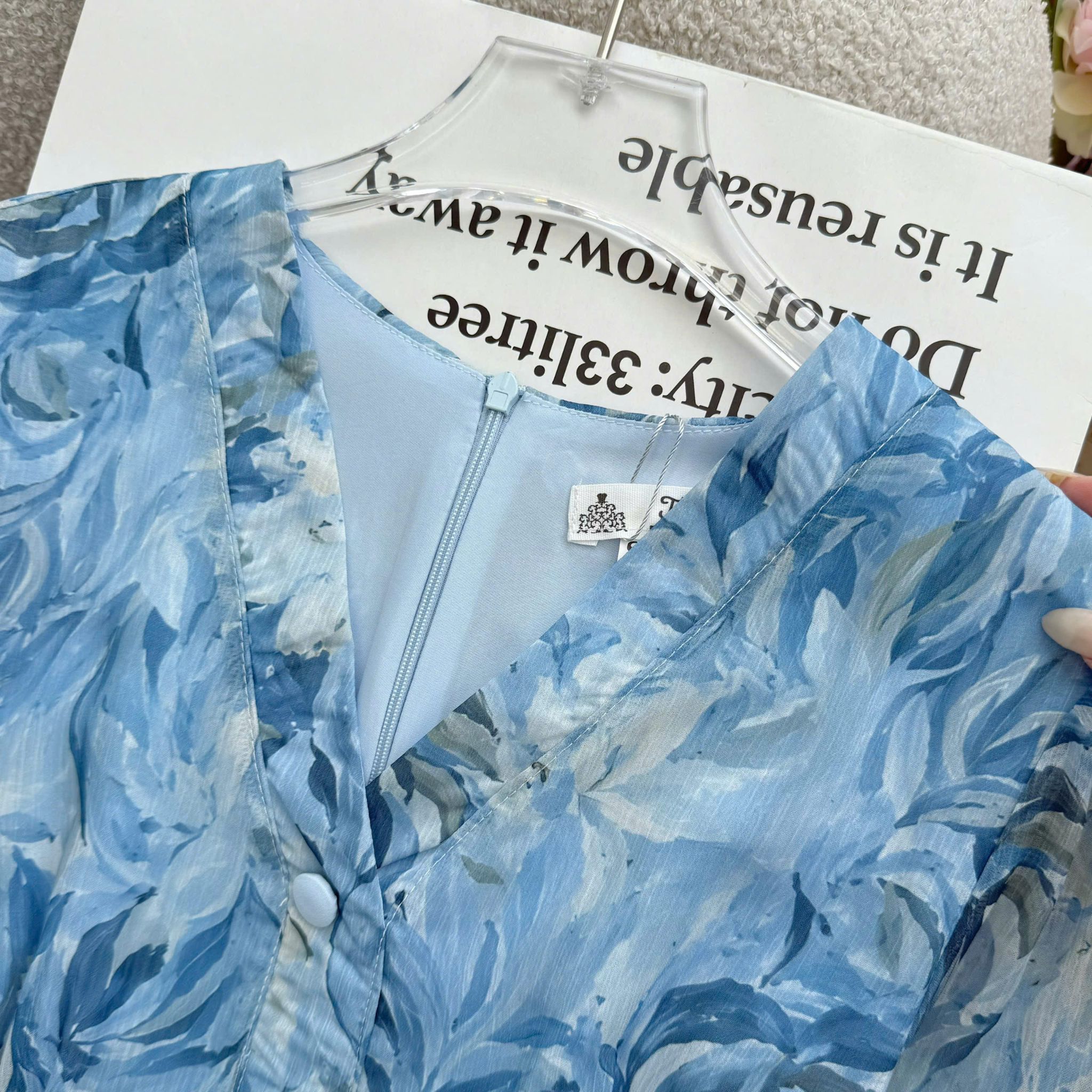 Đầm Thiết Kế Cổ V Chiết Eo Dáng Dài Đi Chơi TuTu Store Mã D1805