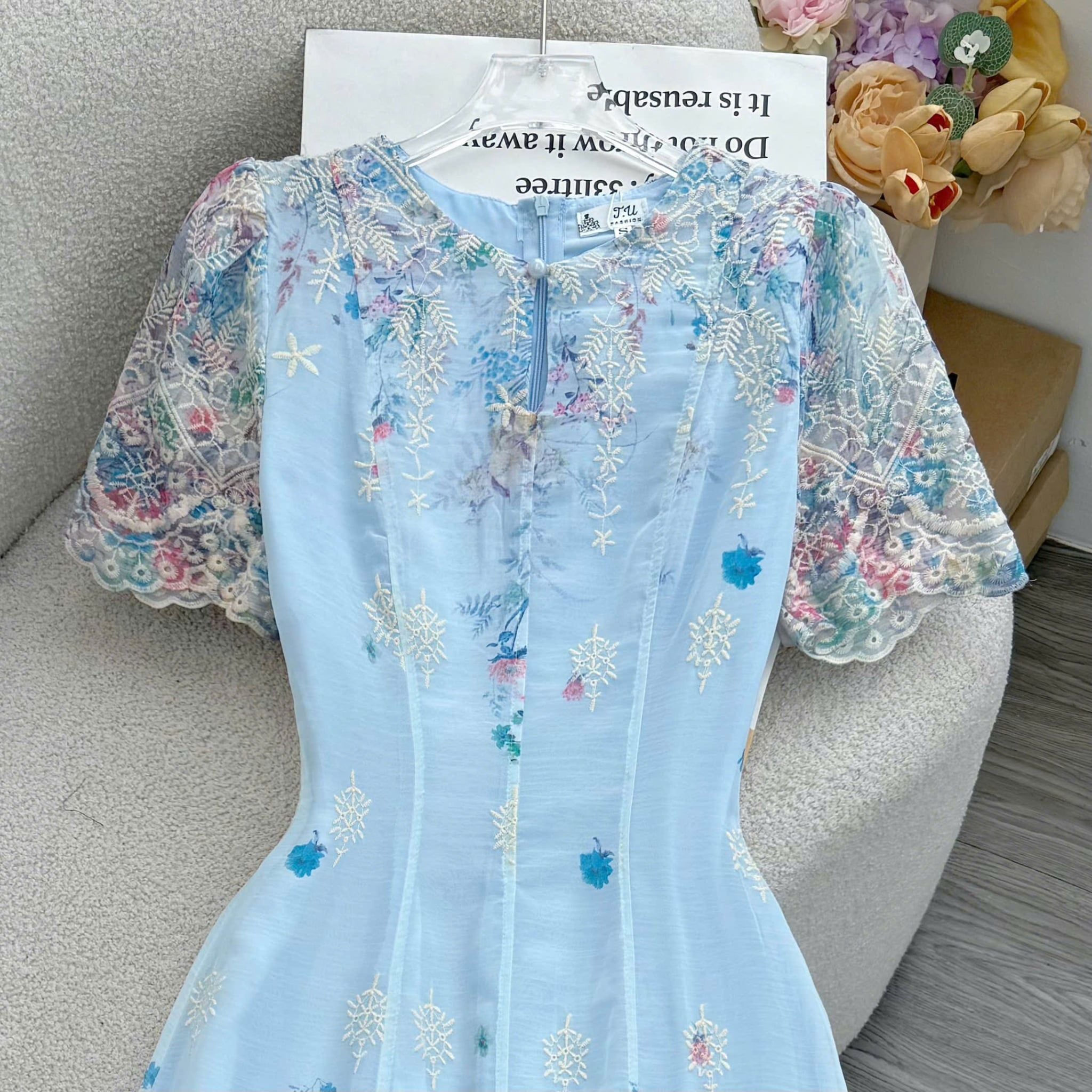 Đầm Thiết Kế Cổ Giọt Nước Dáng Dài Đi Chơi TuTu Store Mã D1816