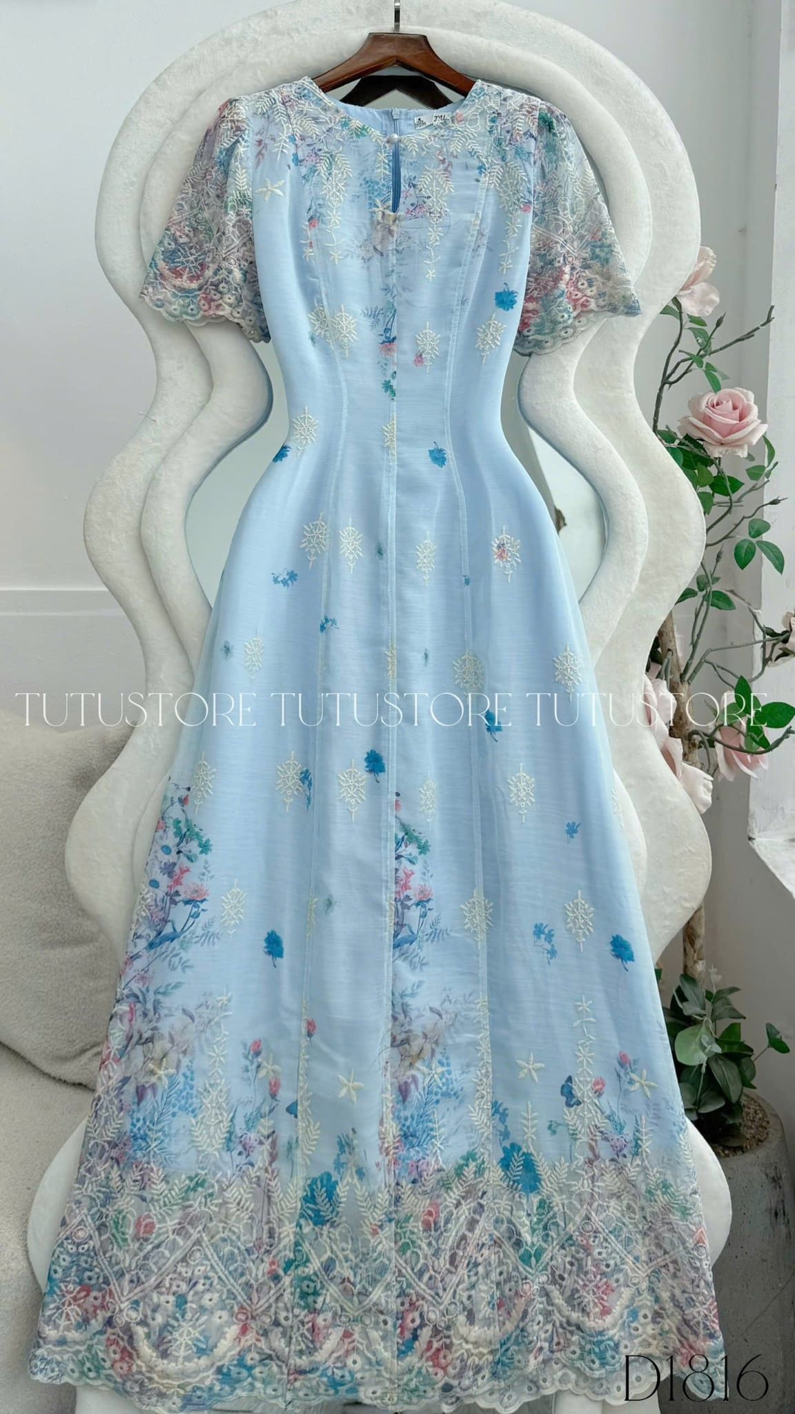 Đầm Thiết Kế Cổ Giọt Nước Dáng Dài Đi Chơi TuTu Store Mã D1816