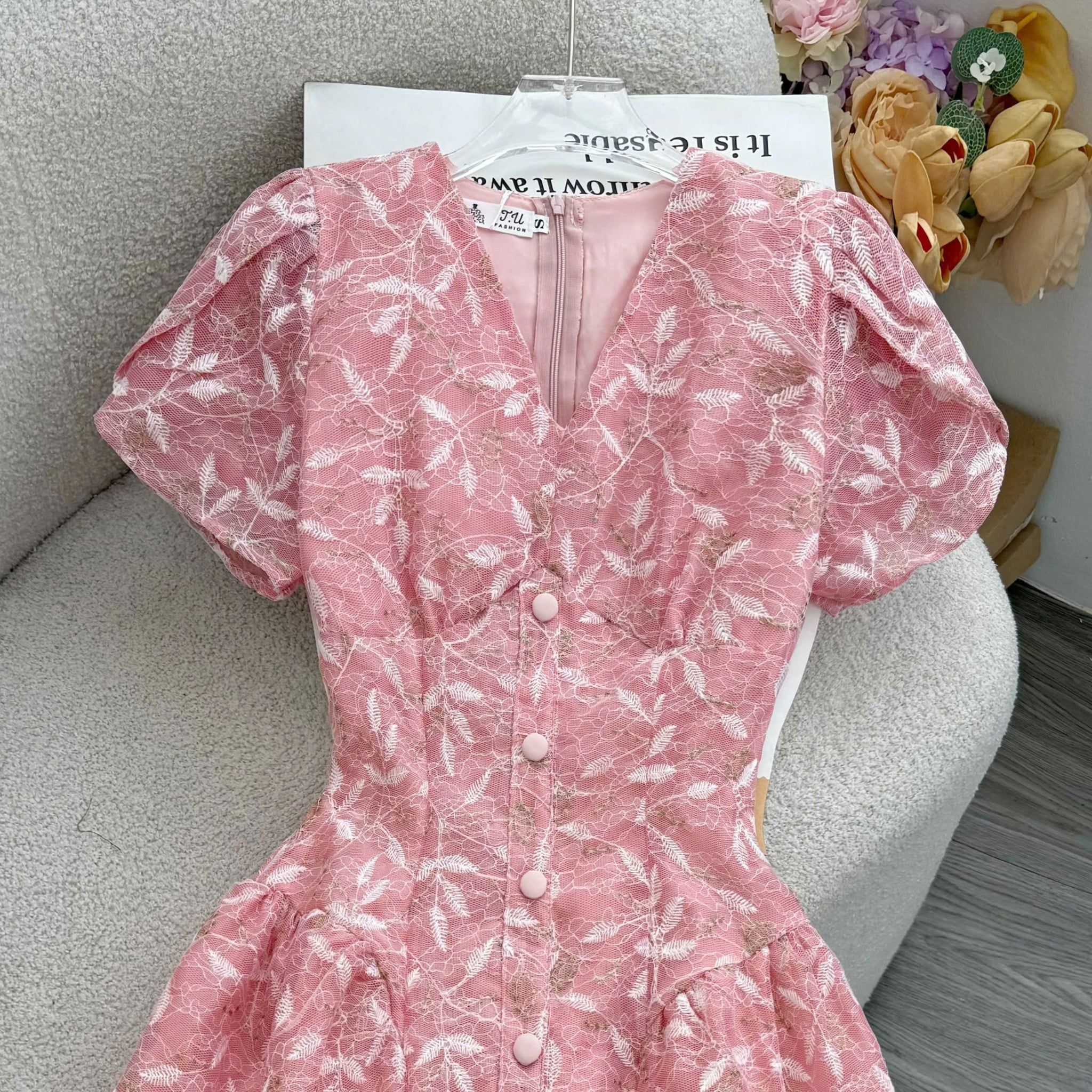 Đầm Thiết Kế Cổ V Dáng Xòe Đi Tiệc TuTu Store Mã D1709