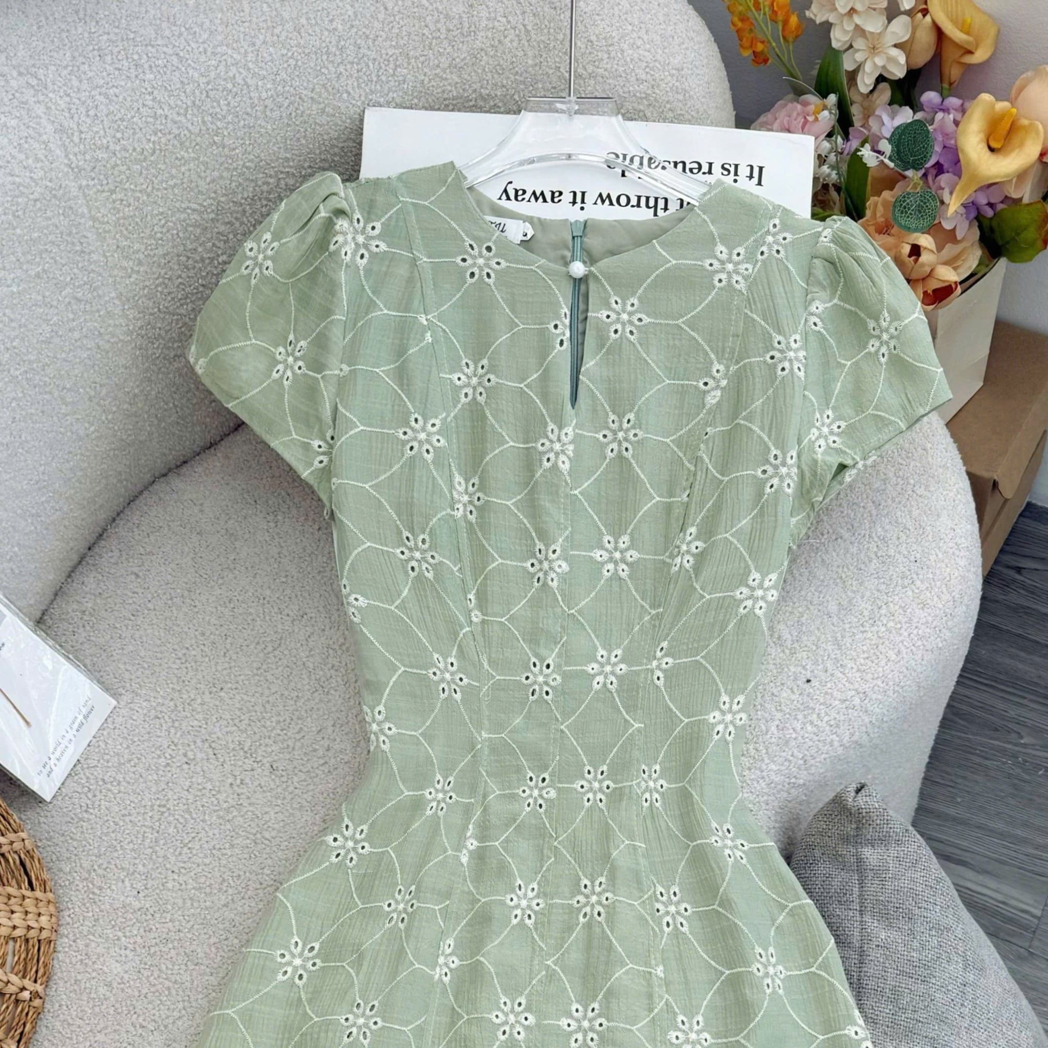 Đầm Thiết Kế Cổ Giọt Nước Dáng Dài Đi Chơi TuTu Store Mã D1784