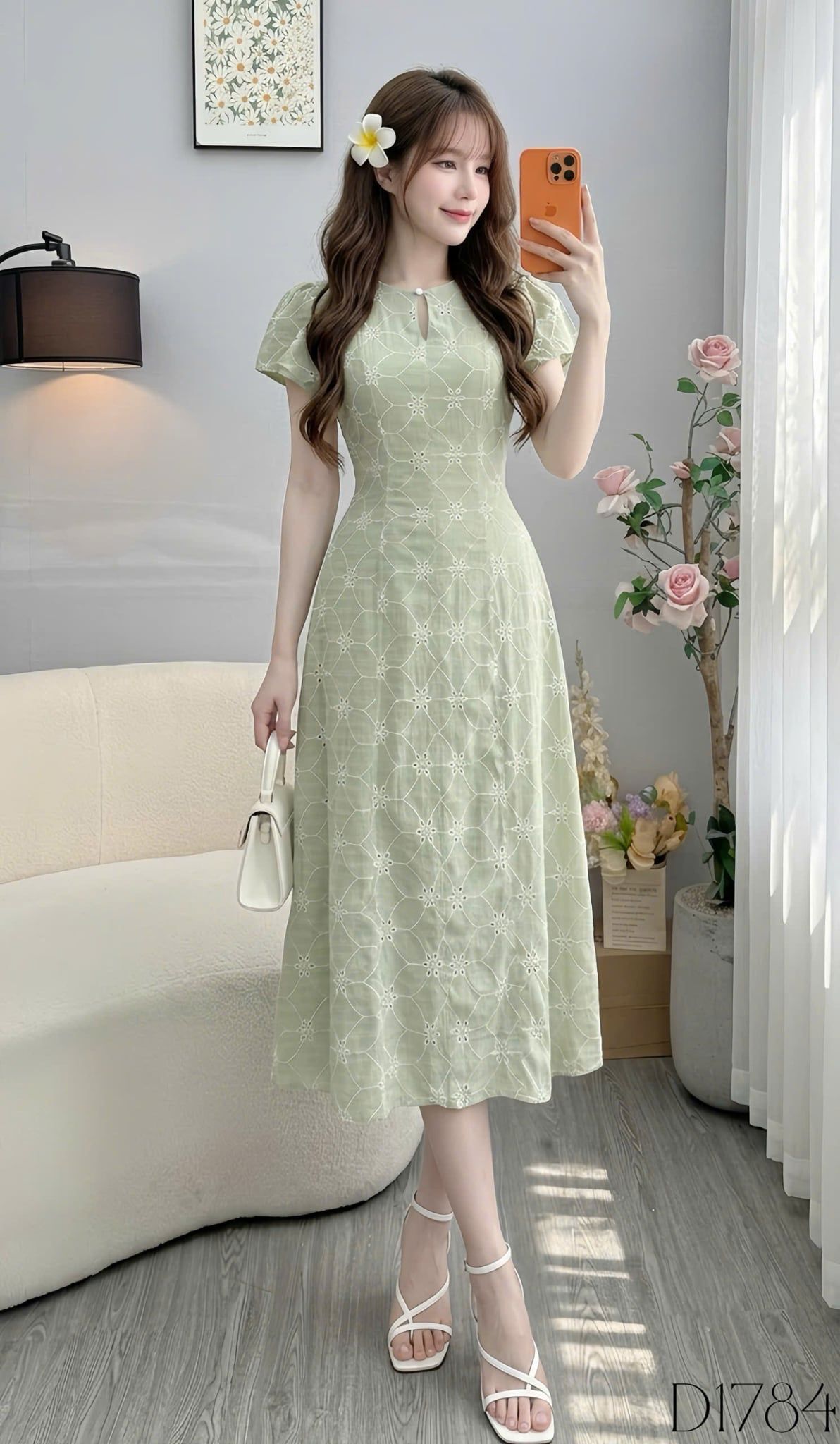 Đầm Thiết Kế Cổ Giọt Nước Dáng Dài Đi Chơi TuTu Store Mã D1784