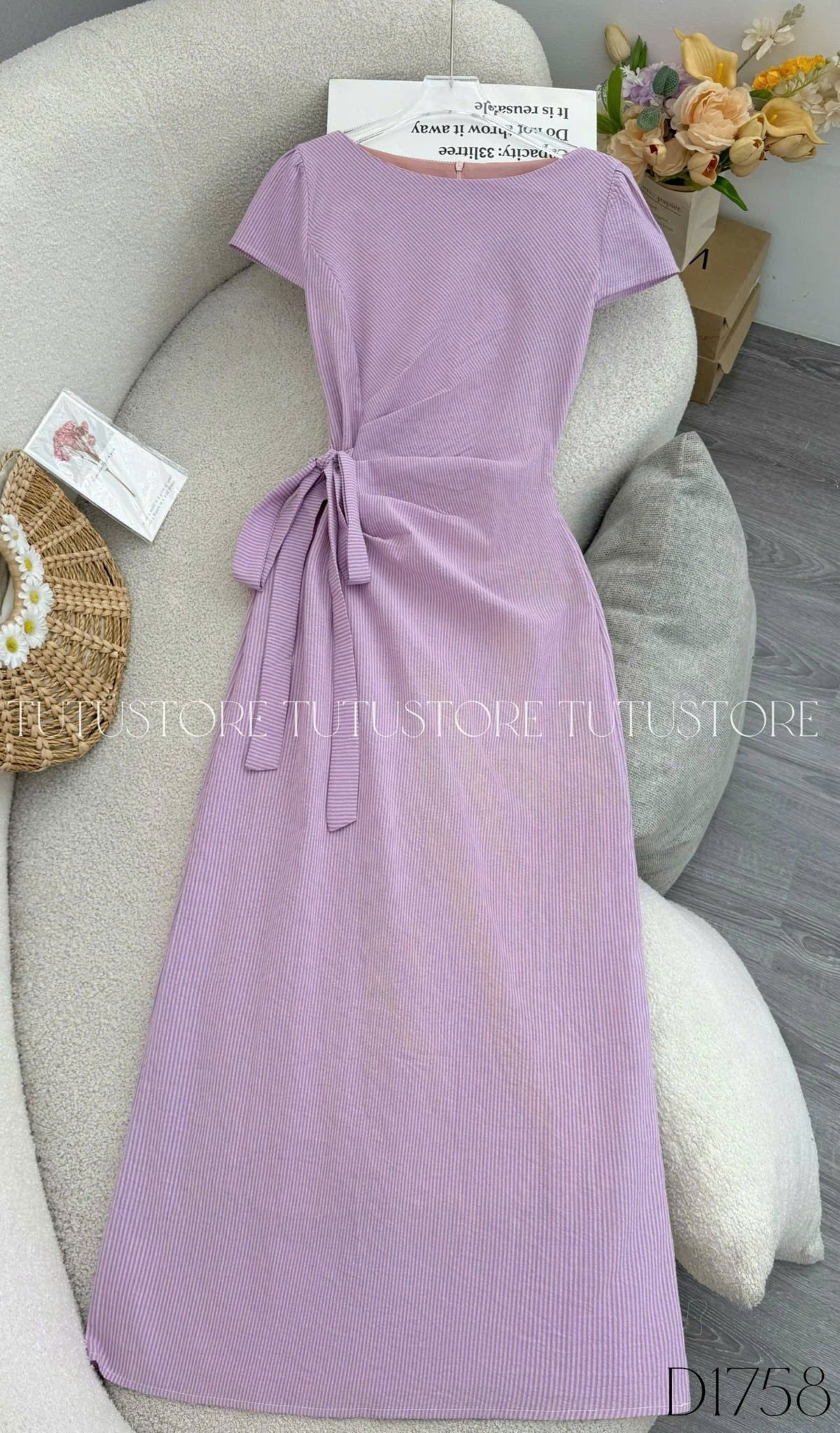 Đầm Thiết Kế Buộc Eo Dáng Dài Đi Chơi TuTu Store Mã D1758