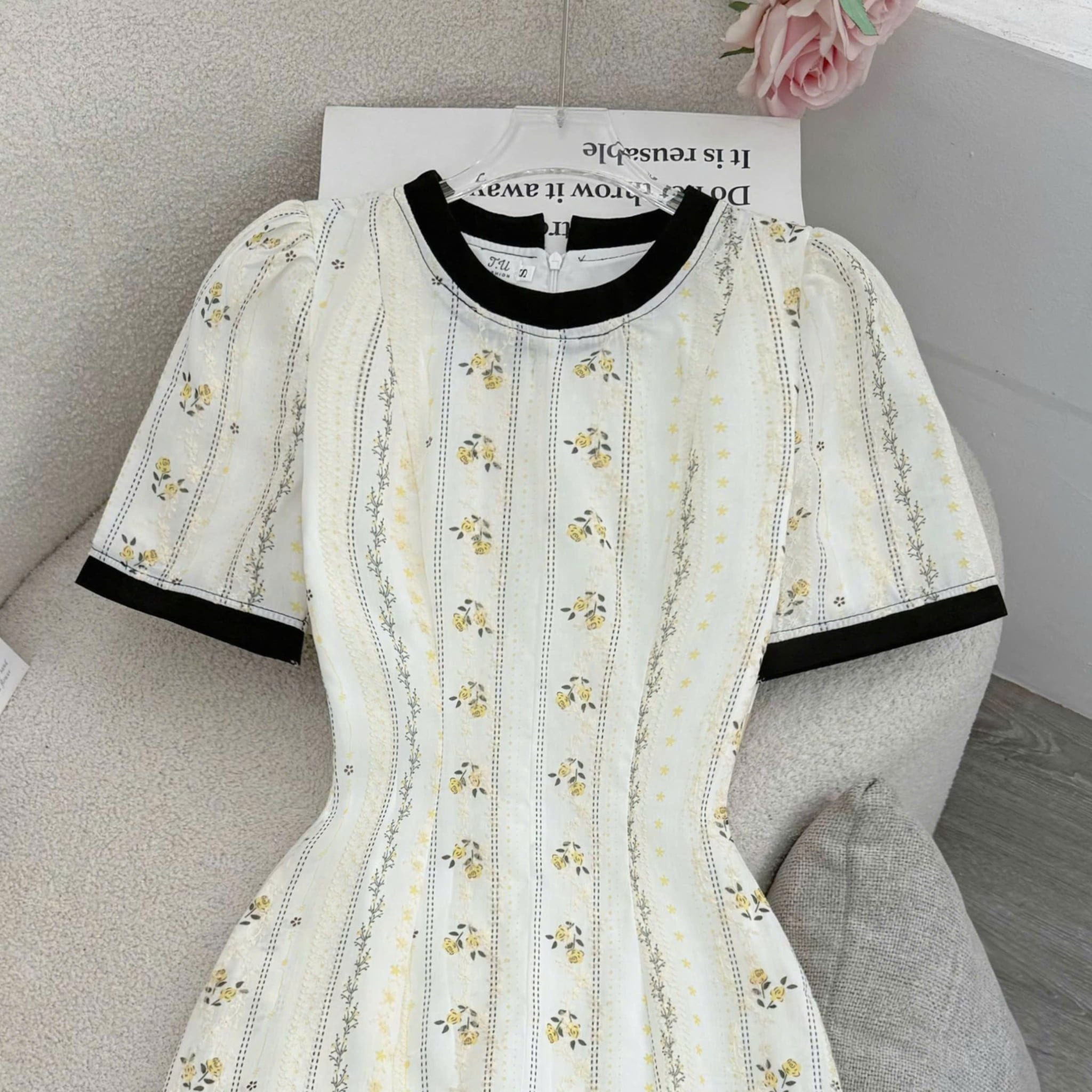 Đầm Thiết Kế Cổ Tròn Dáng Dài Đi Chơi TuTu Store Mã D1821