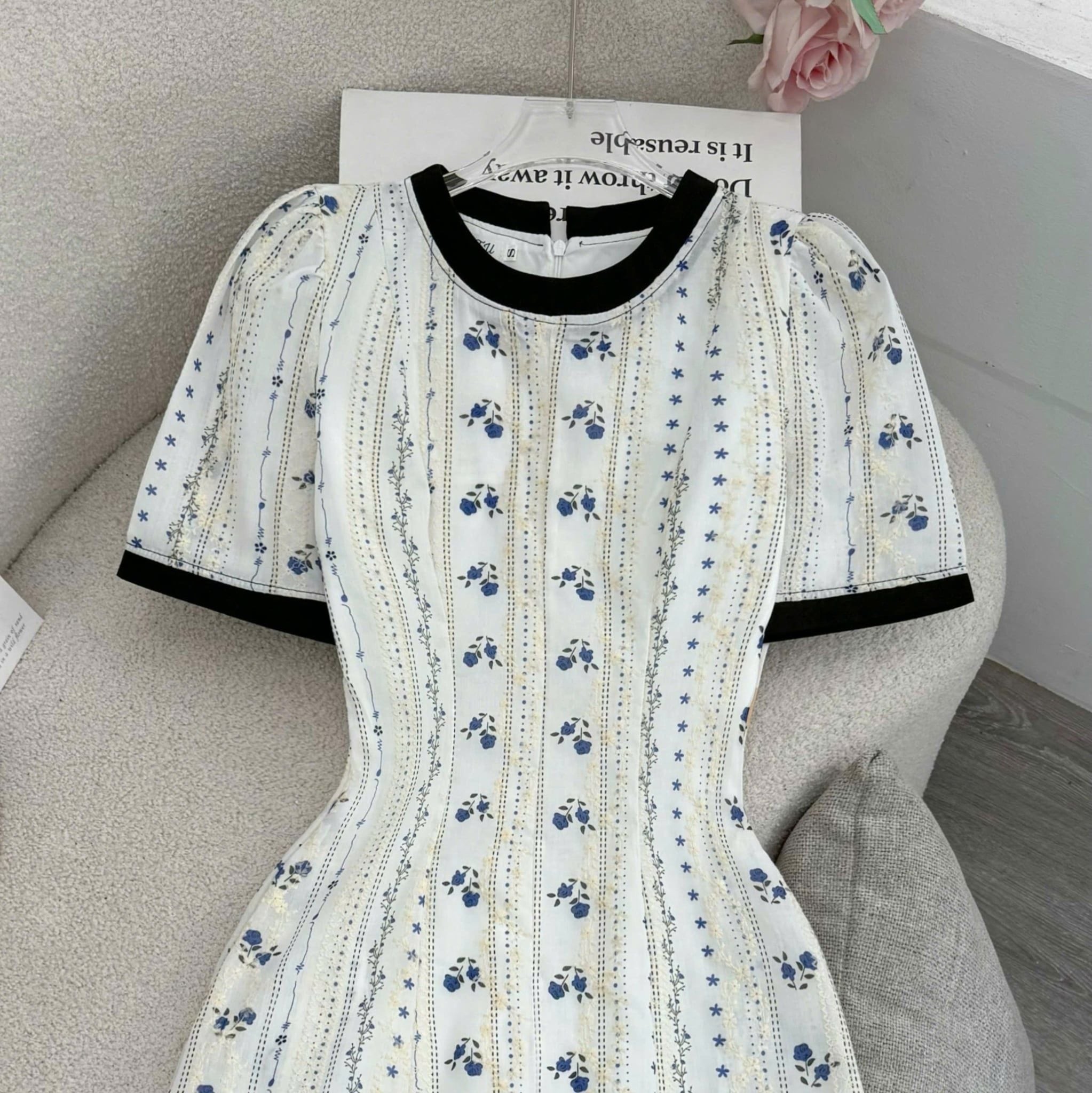 Đầm Thiết Kế Cổ Tròn Dáng Dài Đi Chơi TuTu Store Mã D1821