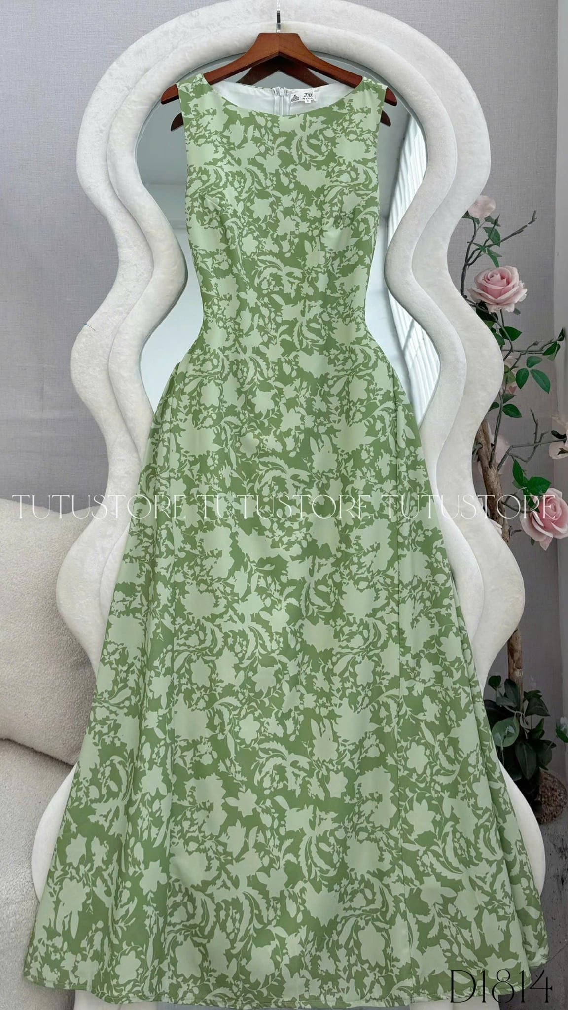 Đầm Thiết Kế Cổ Thuyền Ngắn Tay Dáng Dài Đi Chơi TuTu Store Mã D1814