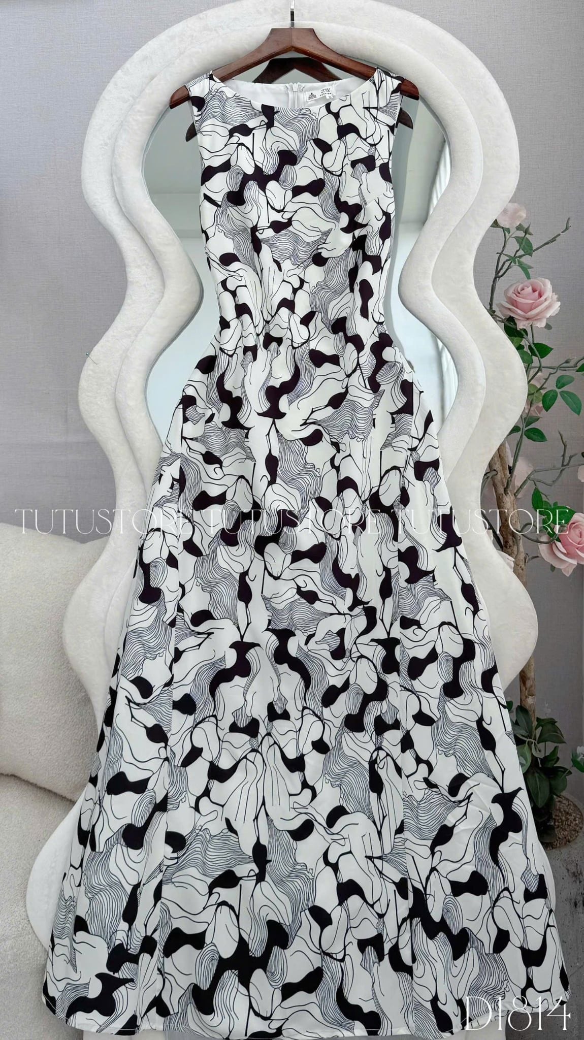 Đầm Thiết Kế Cổ Thuyền Ngắn Tay Dáng Dài Đi Chơi TuTu Store Mã D1814