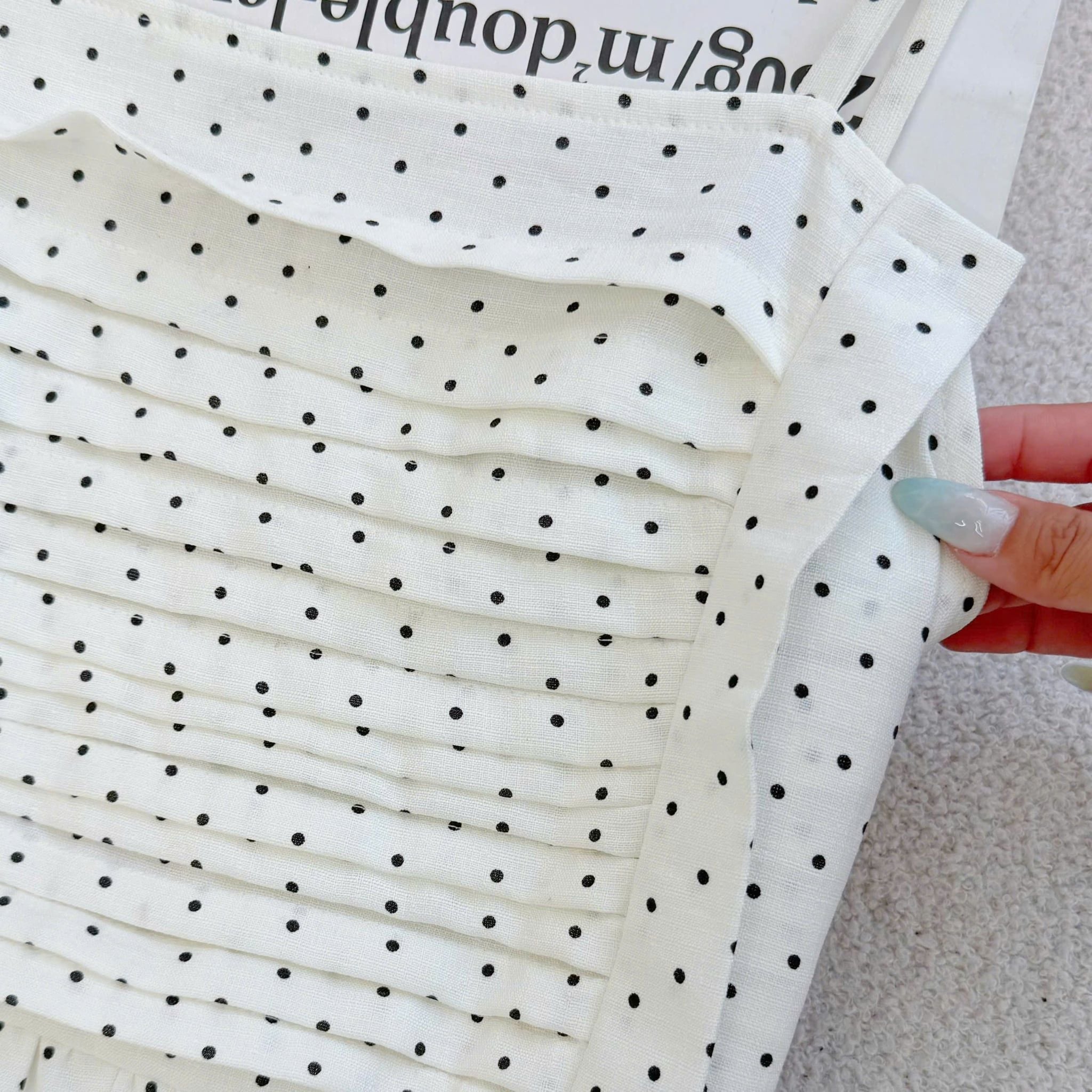 Đầm Thiết Kế Hai Dây Dáng Xòe Chấm Bi Xinh Xắn Đi Chơi TuTu Store Mã D1820
