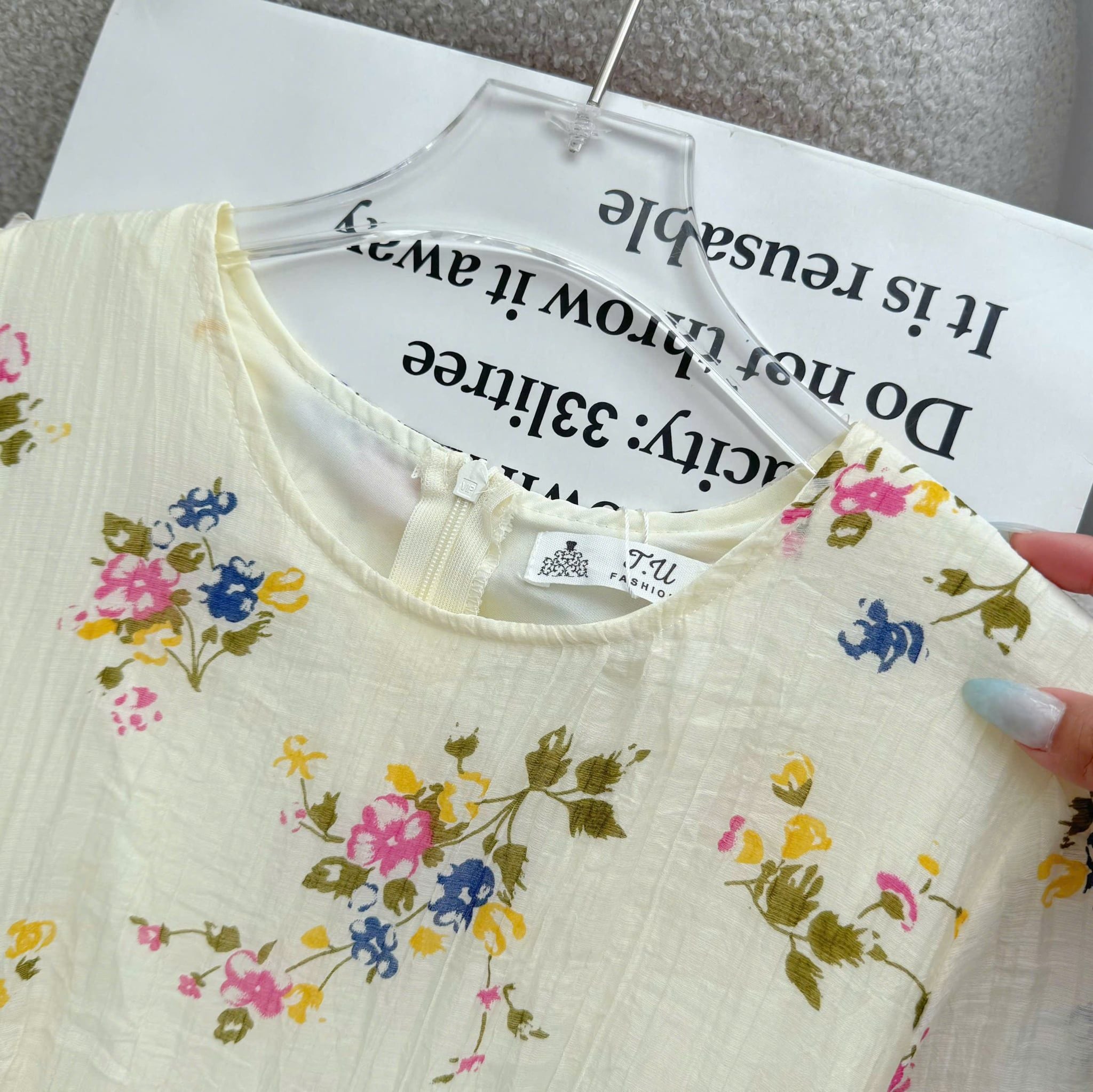 Đầm Thiết Kế Cổ Tròn Dáng Xòe Thắt Nơ  Đi Tiệc TuTu Store Mã D723