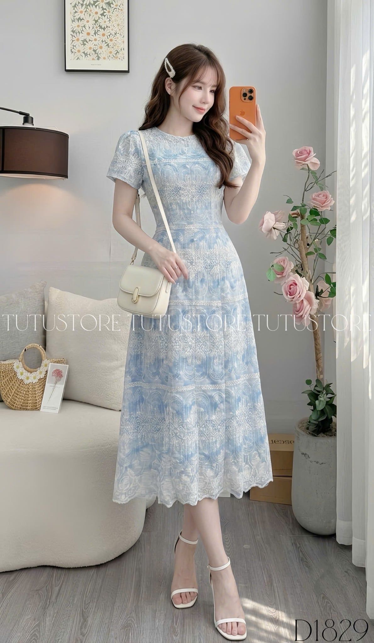 Đầm Thiết Kế Cúc Kiểu Dáng Dài Đi Chơi TuTu Store Mã D1829
