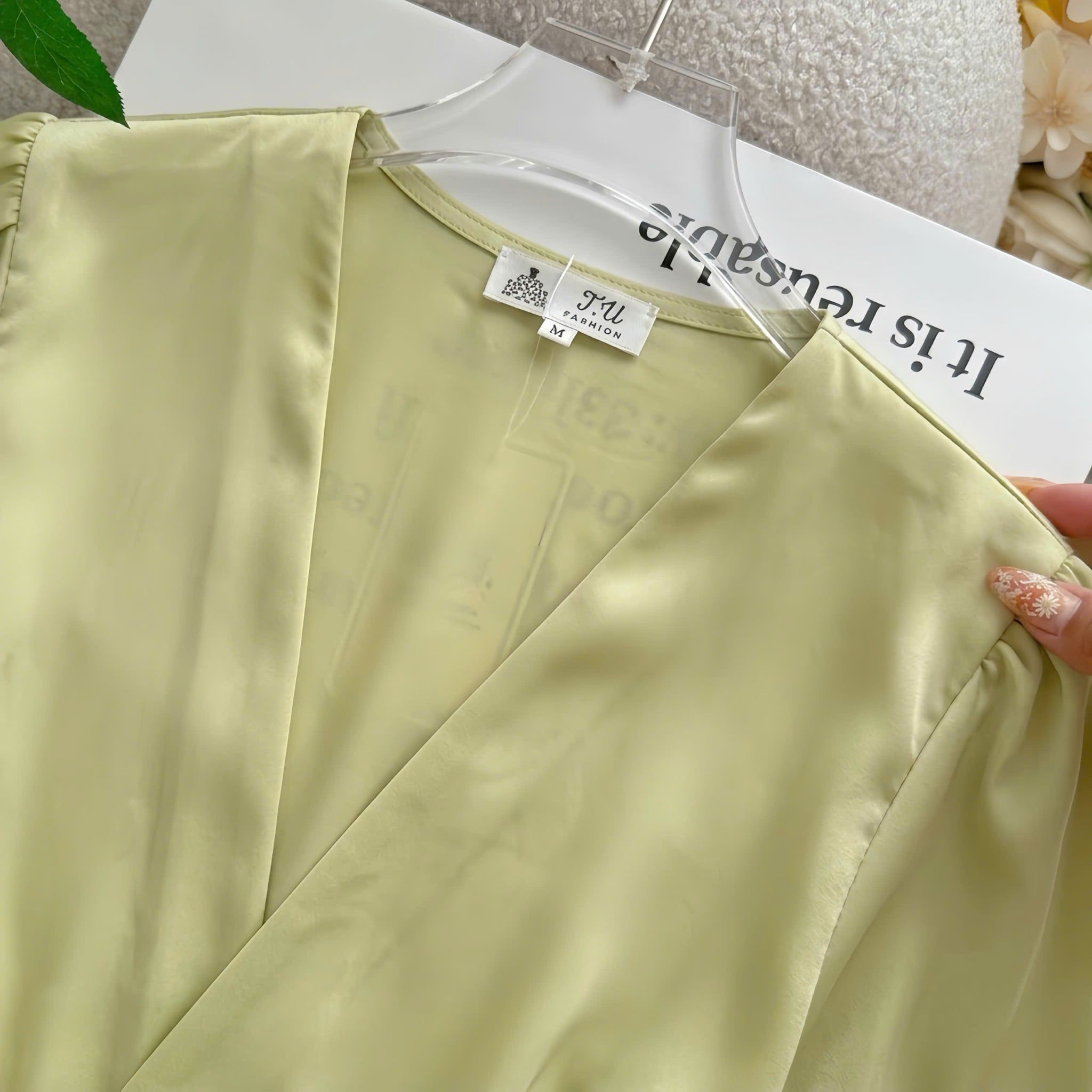 Áo Lụa Thiết Kế Dây Buộc Eo Đơn Giản Thanh Lịch Đi Chơi TuTu Store Mã A602