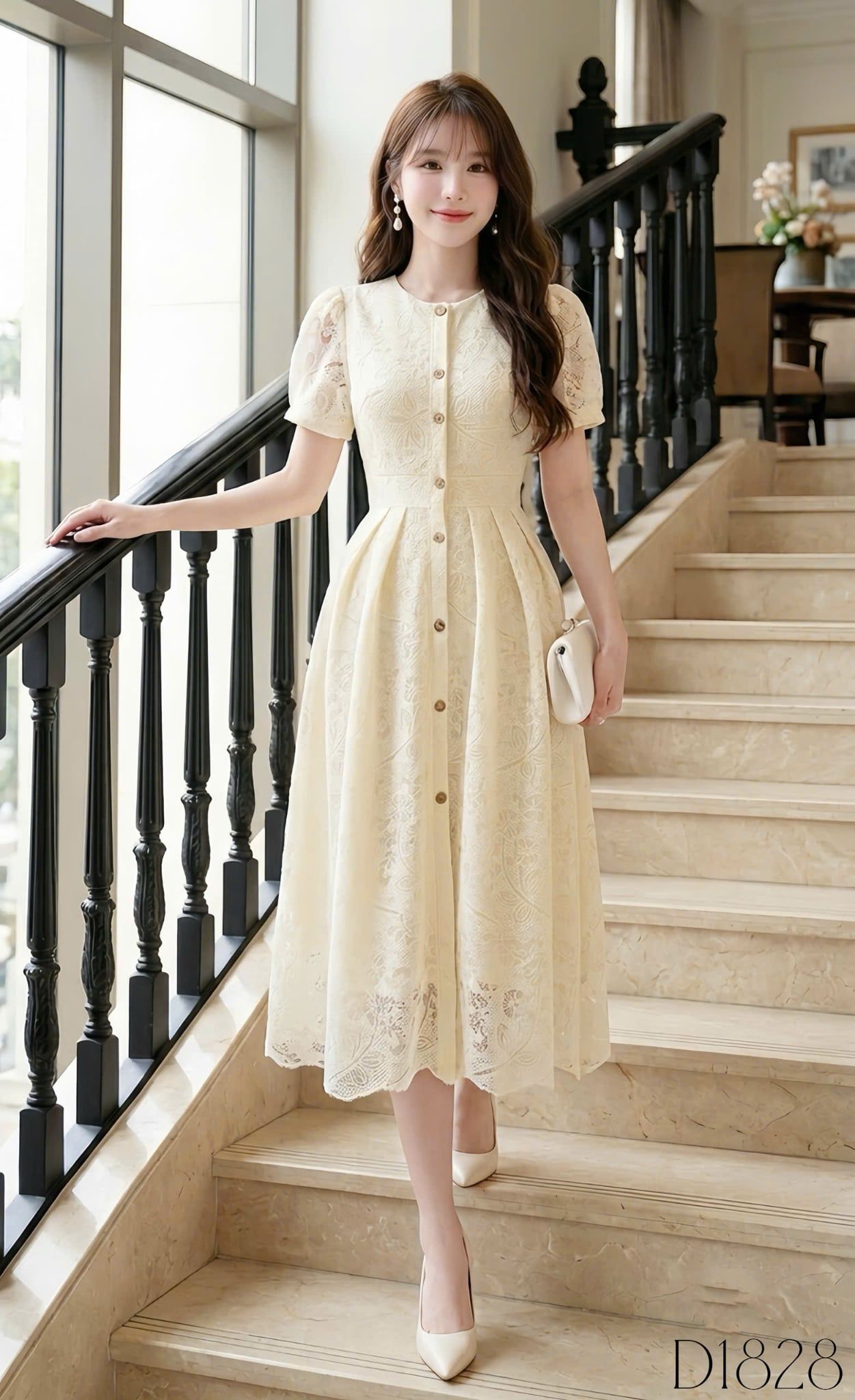 Đầm Thiết Kế Cổ Tròn Dáng Xòe Đi Chơi TuTu Store Mã D1828