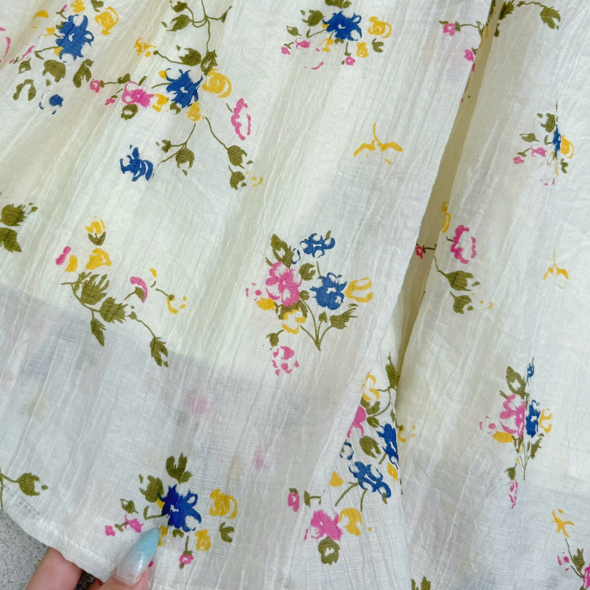 Đầm Hoa Thiết Kế Vai Bèo Dáng Xòe Xinh Xắn Đi Chơi TuTu Store Mã D1836