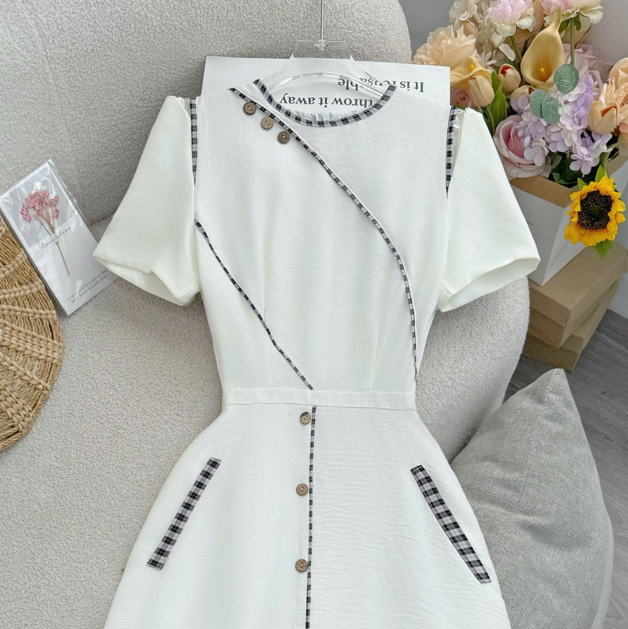 Đầm Thiết Kế Cổ Tròn Dáng Xòe Đi Chơi TuTu Store Mã D1849