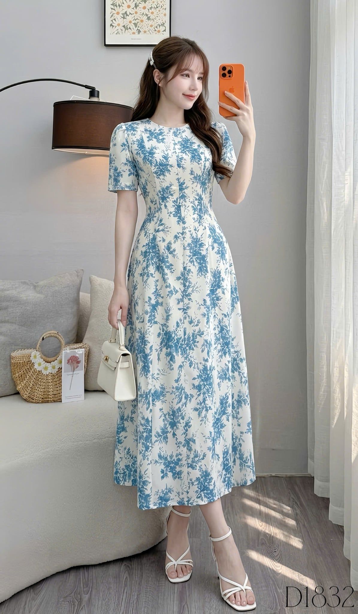 Đầm Thiết Kế Cổ Tròn Dáng Chữ A Dài Đi Chơi TuTu Store Mã D1832