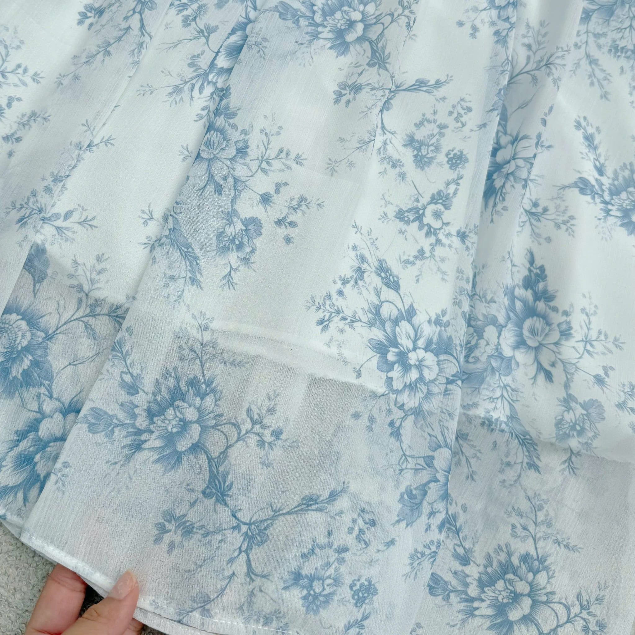 Đầm Thiết Kế Vai Bèo Cánh Tiên Hoa Xanh Đầm Đi Tiệc TuTu Store Mã D1853