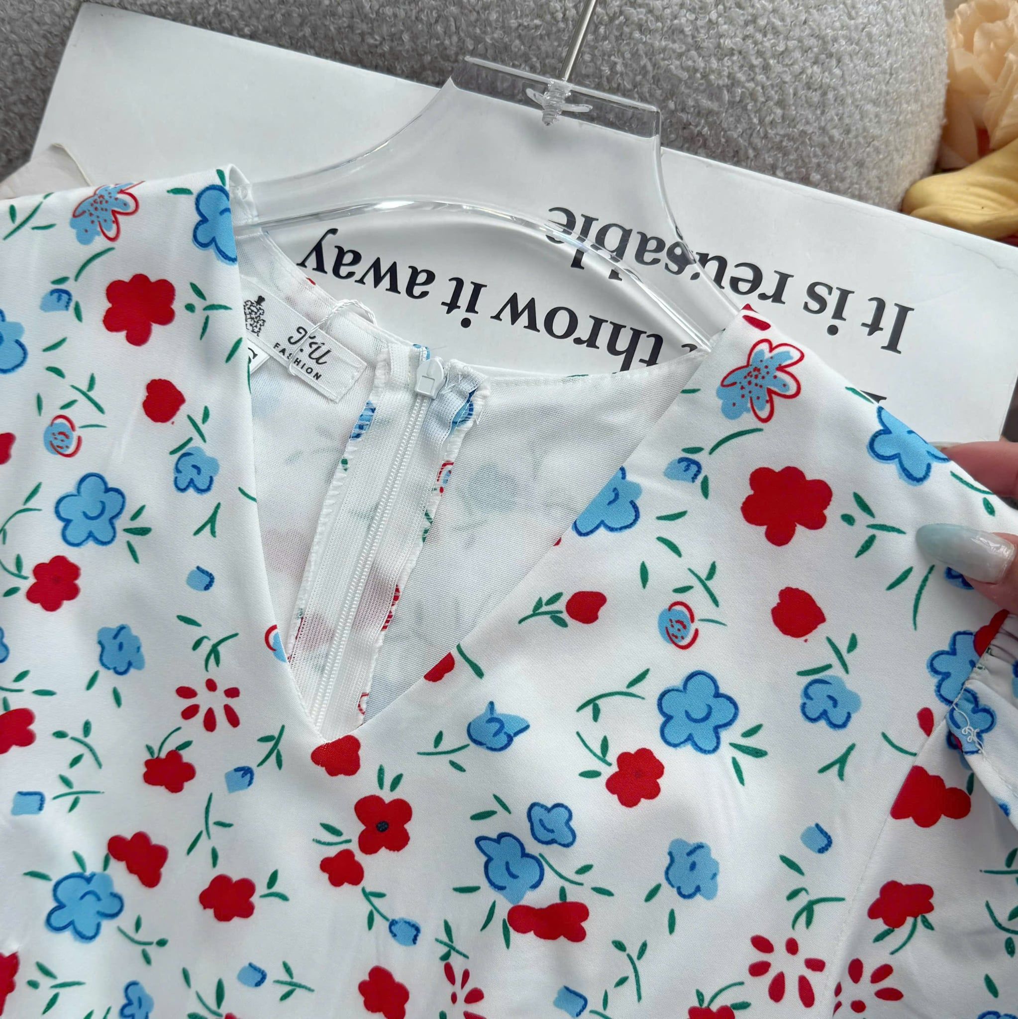 Đầm Hoa Thiết Kế Cổ Tim Dáng Chữ A Dài Đầm Đi Tiệc TuTu Store Mã D1859