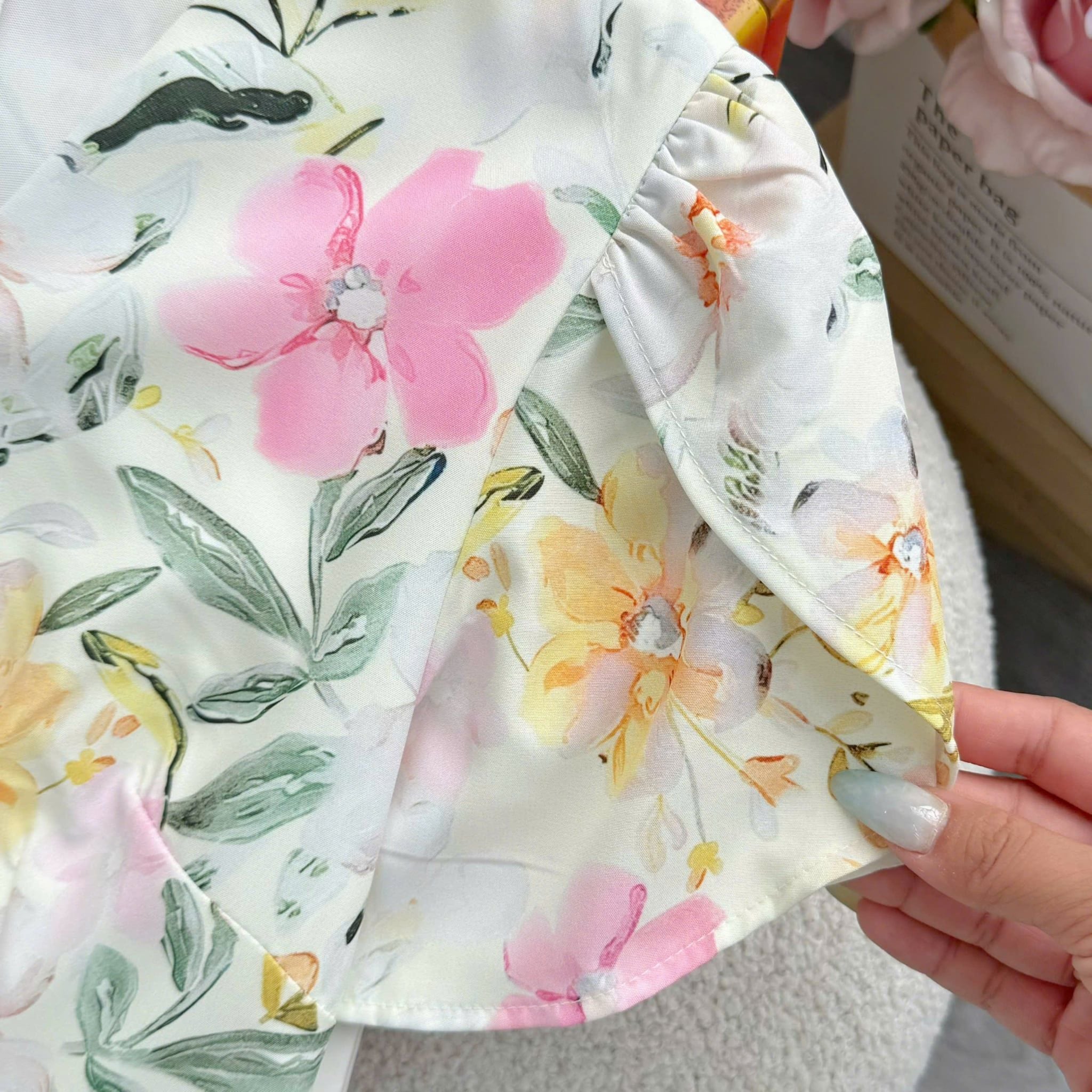 Đầm Hoa Thiết Kế Cổ Tim Dáng Chữ A Dài Đầm Đi Tiệc TuTu Store Mã D1859