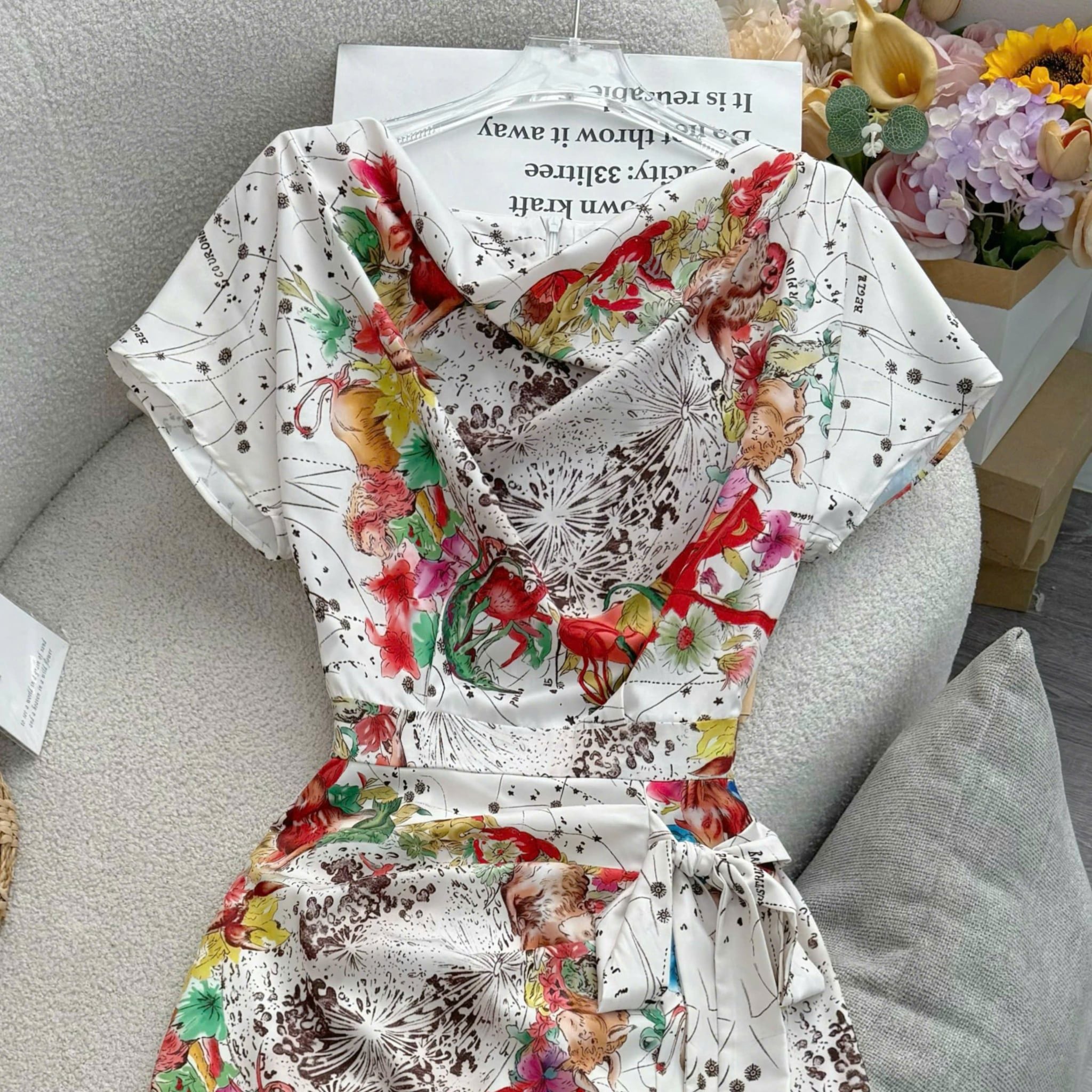 Đầm Thiết Kế Kiểu Cổ Đổ Buộc Eo Tôn Dáng Đi Tiệc TuTu Store Mã D1850