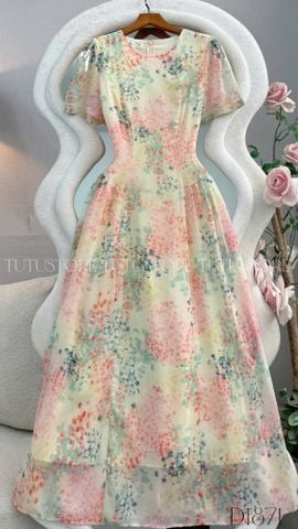 Đầm Thiết Kế Cổ Tròn Dáng Dài Đầm Đi Tiệc TuTu Store Mã D1871
