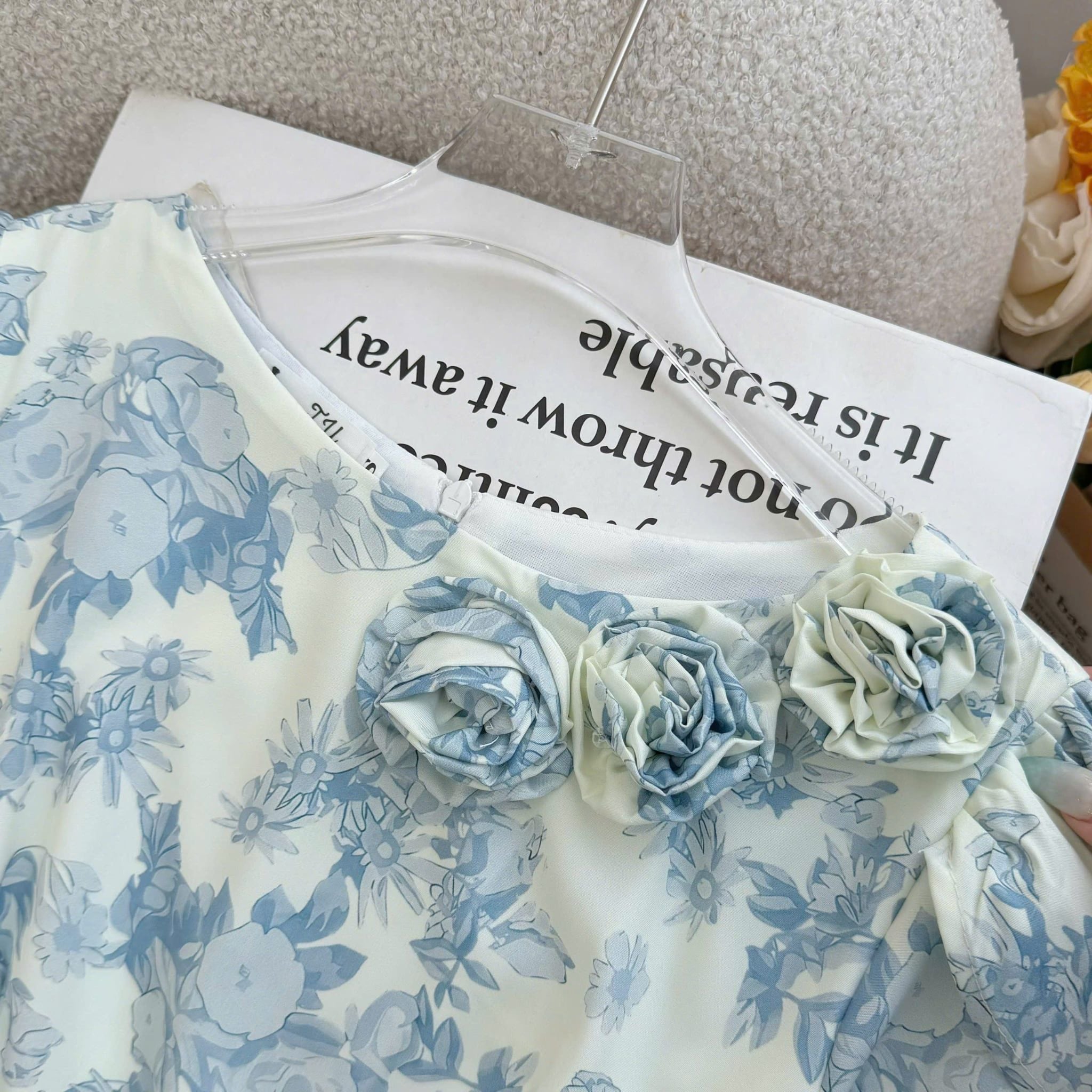 Đầm Thiết Kế Cổ Tròn Đính Hoa Dáng Dài Đầm Đi Tiệc TuTu Store Mã D1875