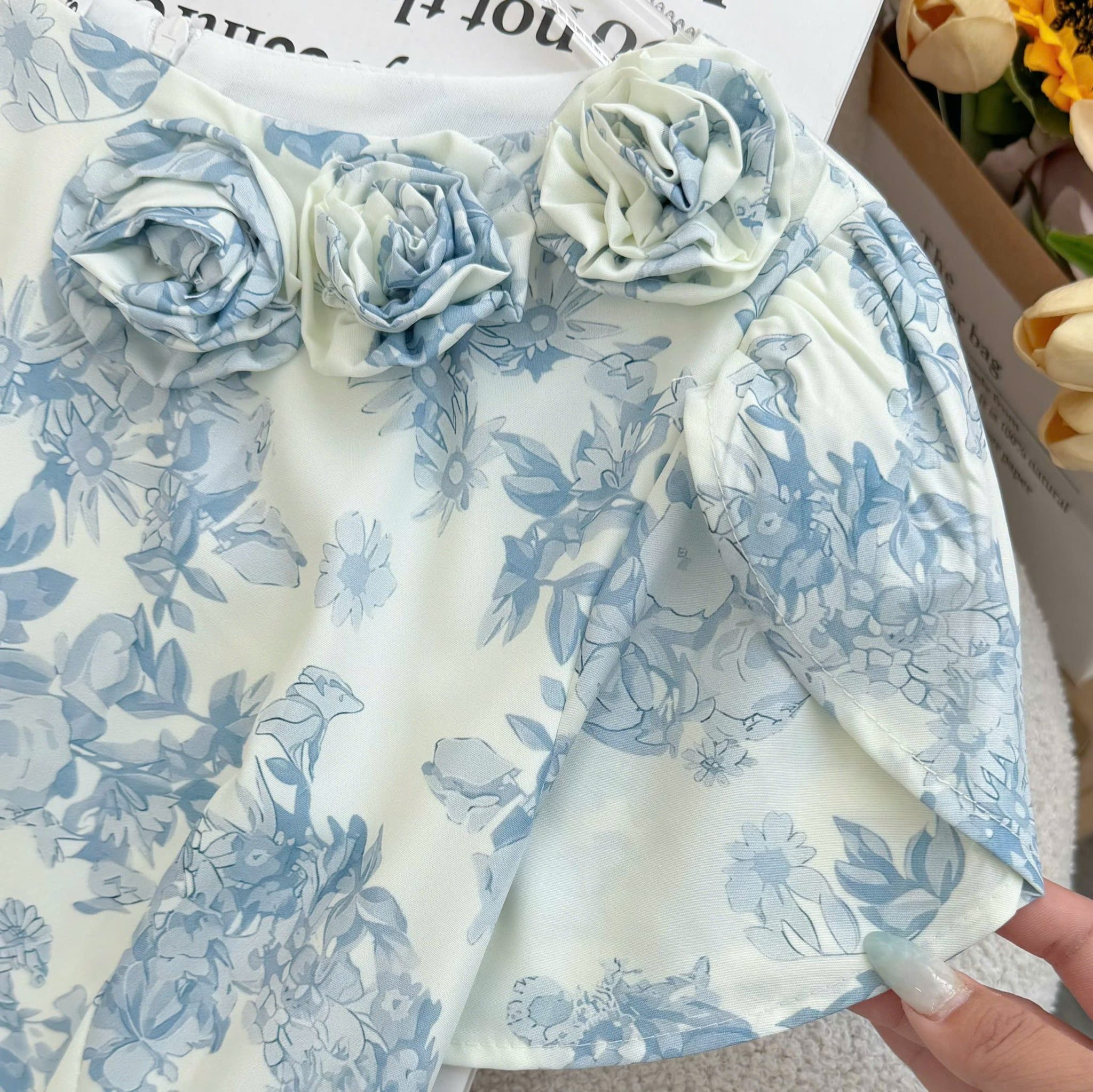 Đầm Thiết Kế Cổ Tròn Đính Hoa Dáng Dài Đầm Đi Tiệc TuTu Store Mã D1875