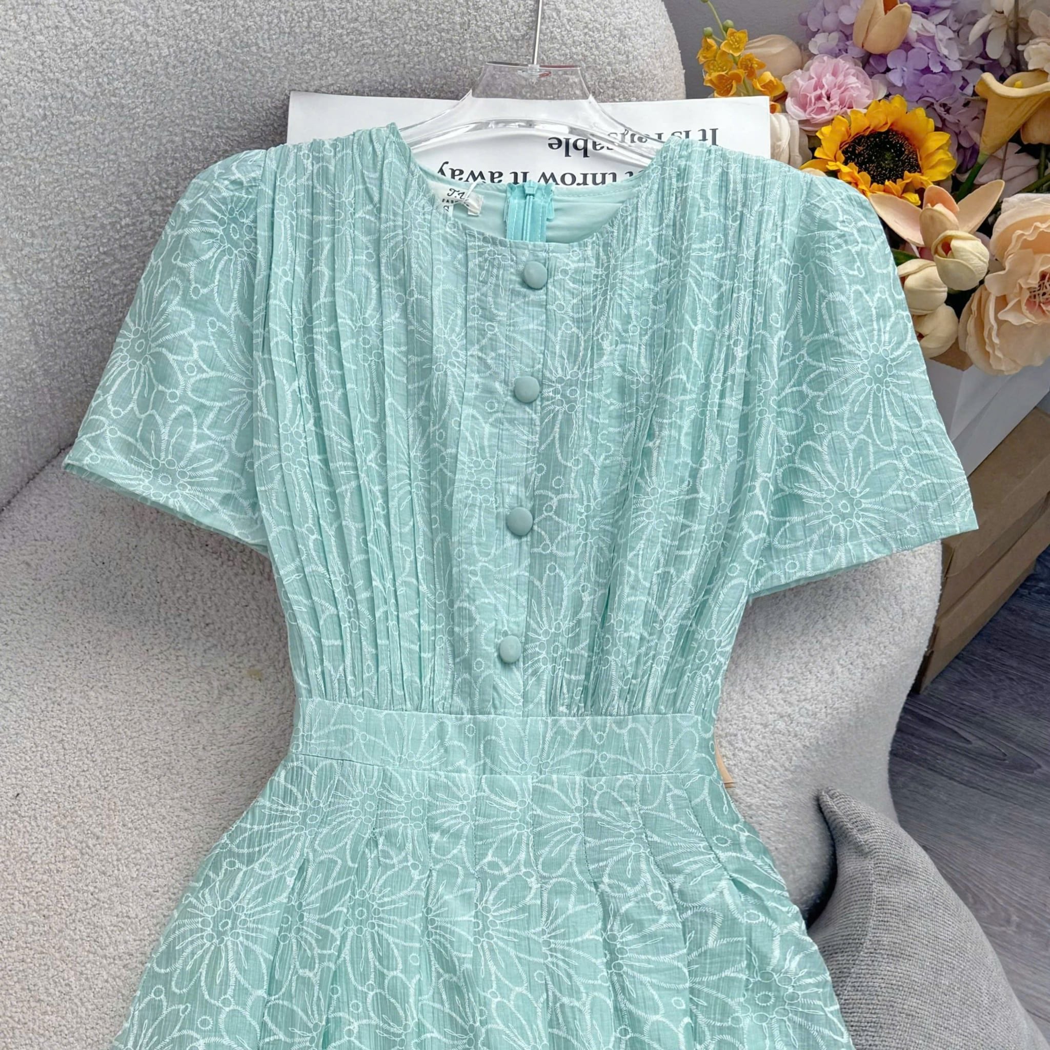 Đầm Thiết Kế Cổ Tròn Dáng Xòe Nhẹ Nhàng Đi Chơi TuTu Store Mã D1838