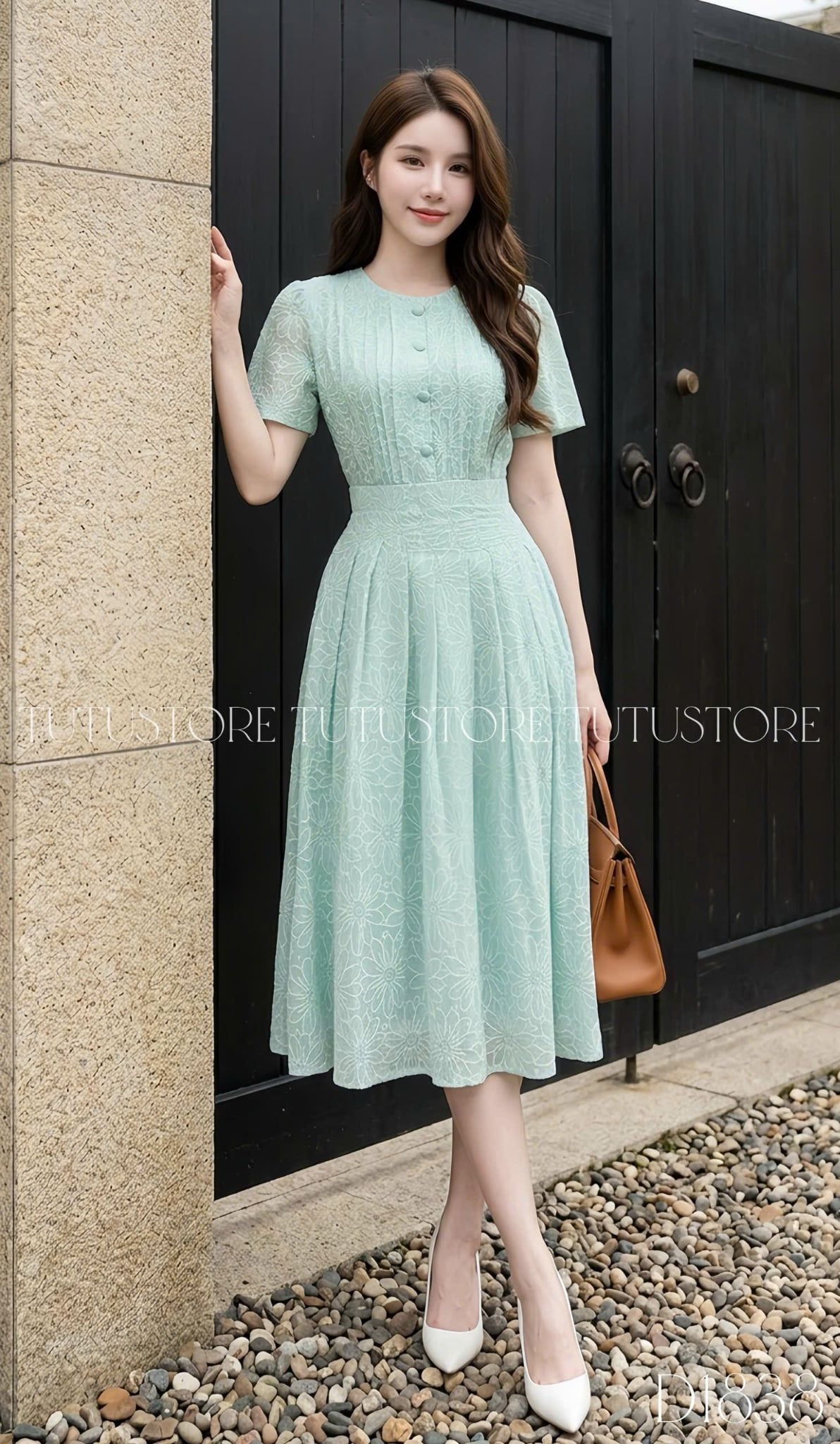 Đầm Thiết Kế Cổ Tròn Dáng Xòe Nhẹ Nhàng Đi Chơi TuTu Store Mã D1838