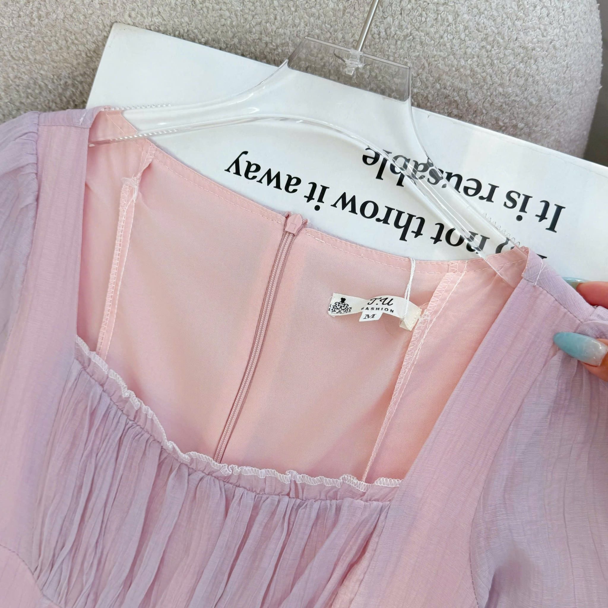 Đầm Thiết Kế Cổ Vuông Dáng Xòe Đầm Đi Tiệc TuTu Store Mã D1883