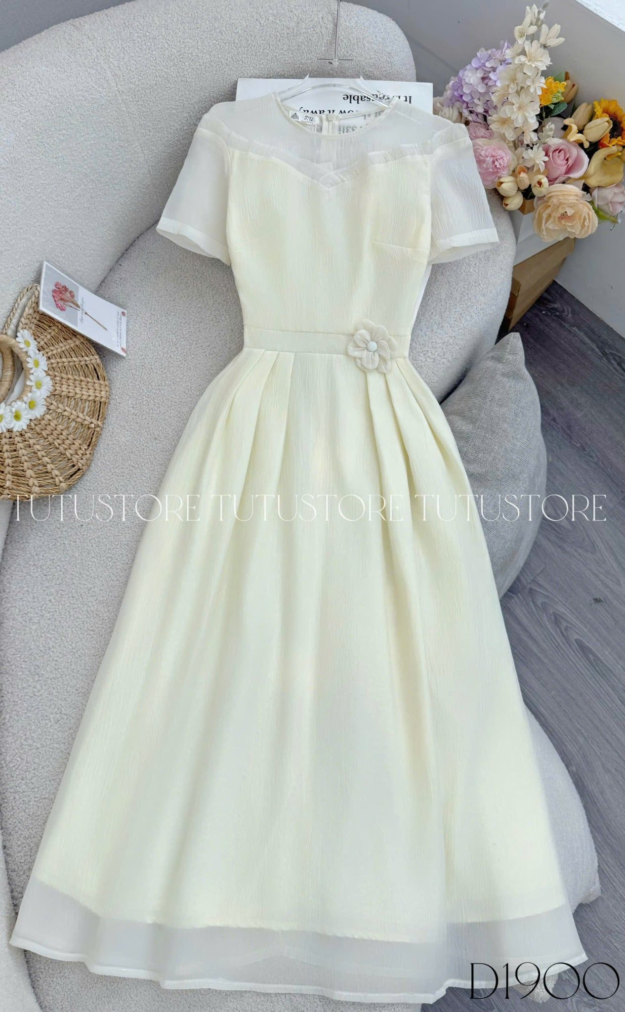 Đầm Thiết Kế Cổ Tròn Dáng Xòe Đầm Đi Tiệc TuTu Store Mã D1900