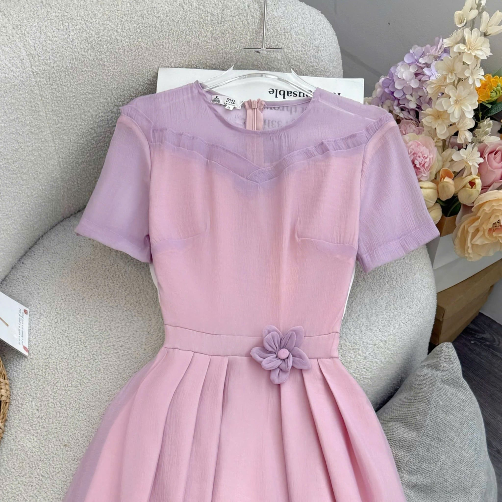 Đầm Thiết Kế Cổ Tròn Dáng Xòe Đầm Đi Tiệc TuTu Store Mã D1900
