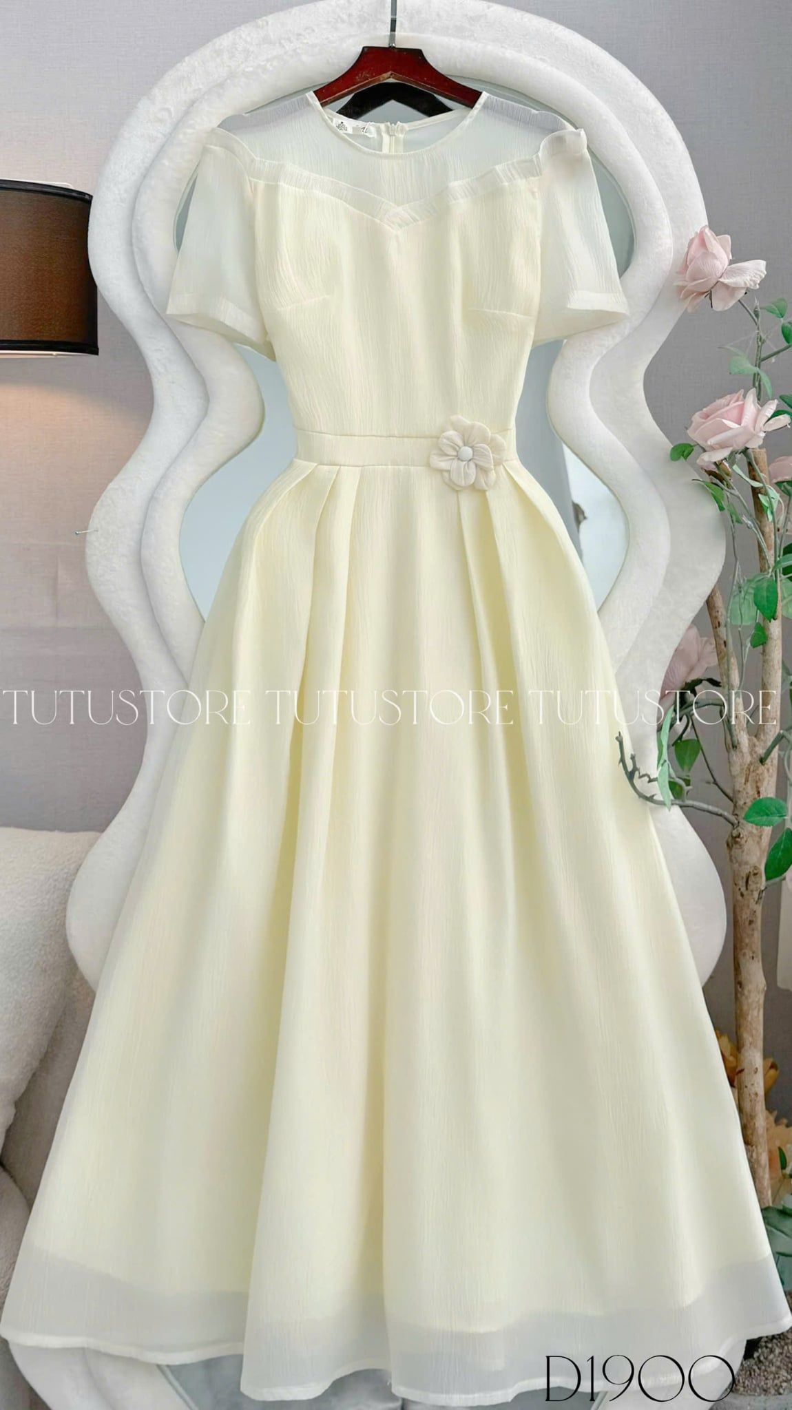 Đầm Thiết Kế Cổ Tròn Dáng Xòe Đầm Đi Tiệc TuTu Store Mã D1900