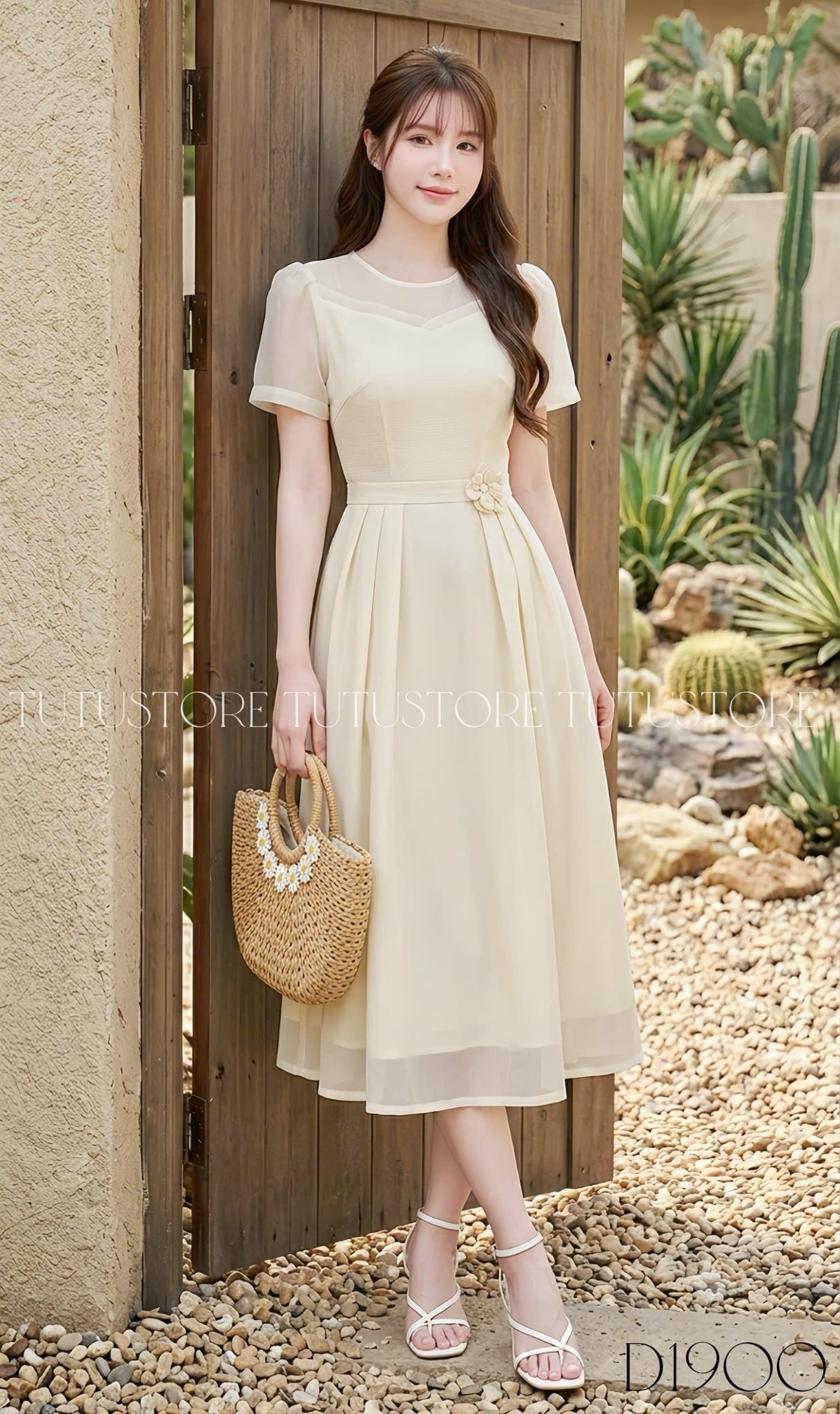 Đầm Thiết Kế Cổ Tròn Dáng Xòe Đầm Đi Tiệc TuTu Store Mã D1900