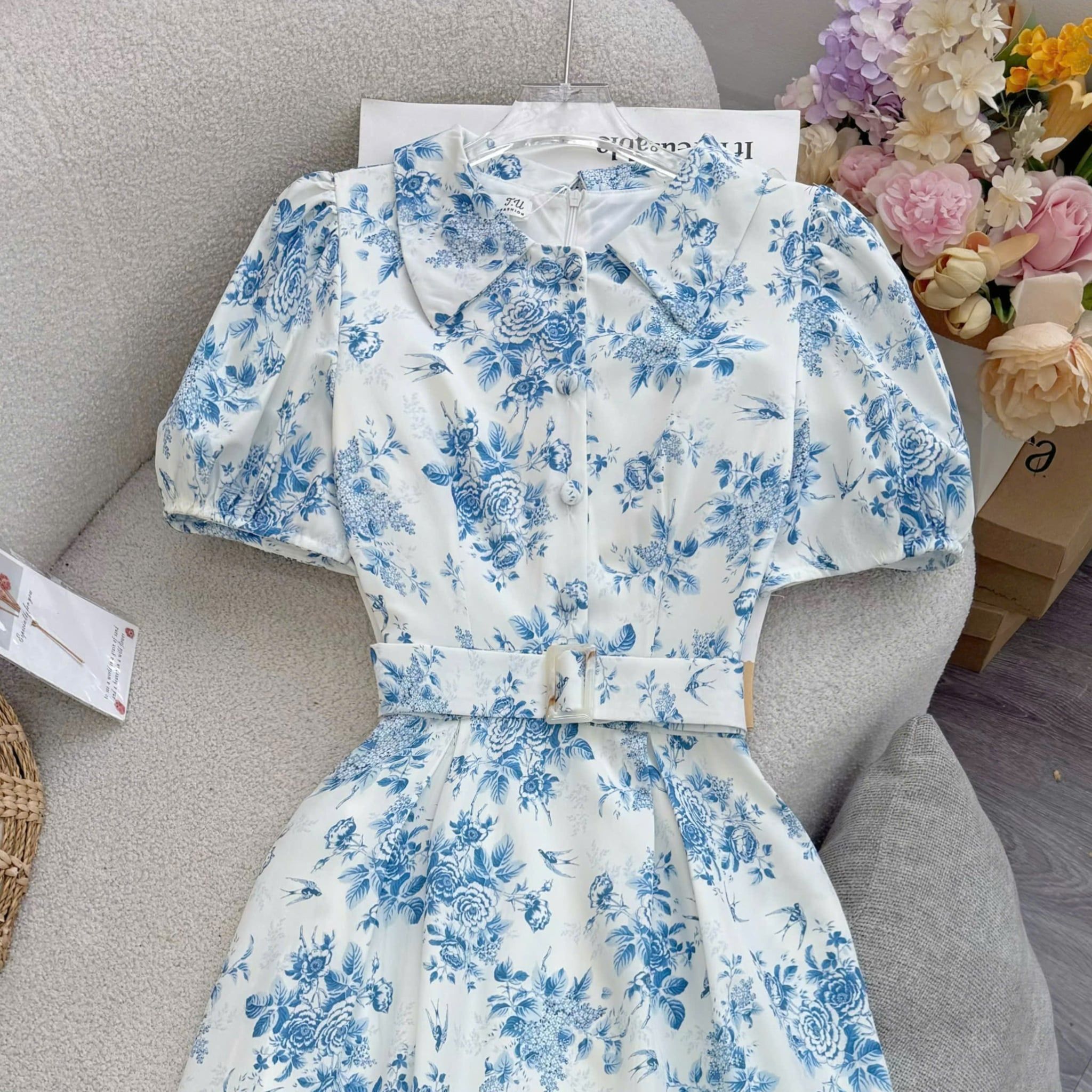 Đầm Thiết Kế Cổ Sơ Mi Dáng Dài Đầm Đi Tiệc TuTu Store Mã D1856