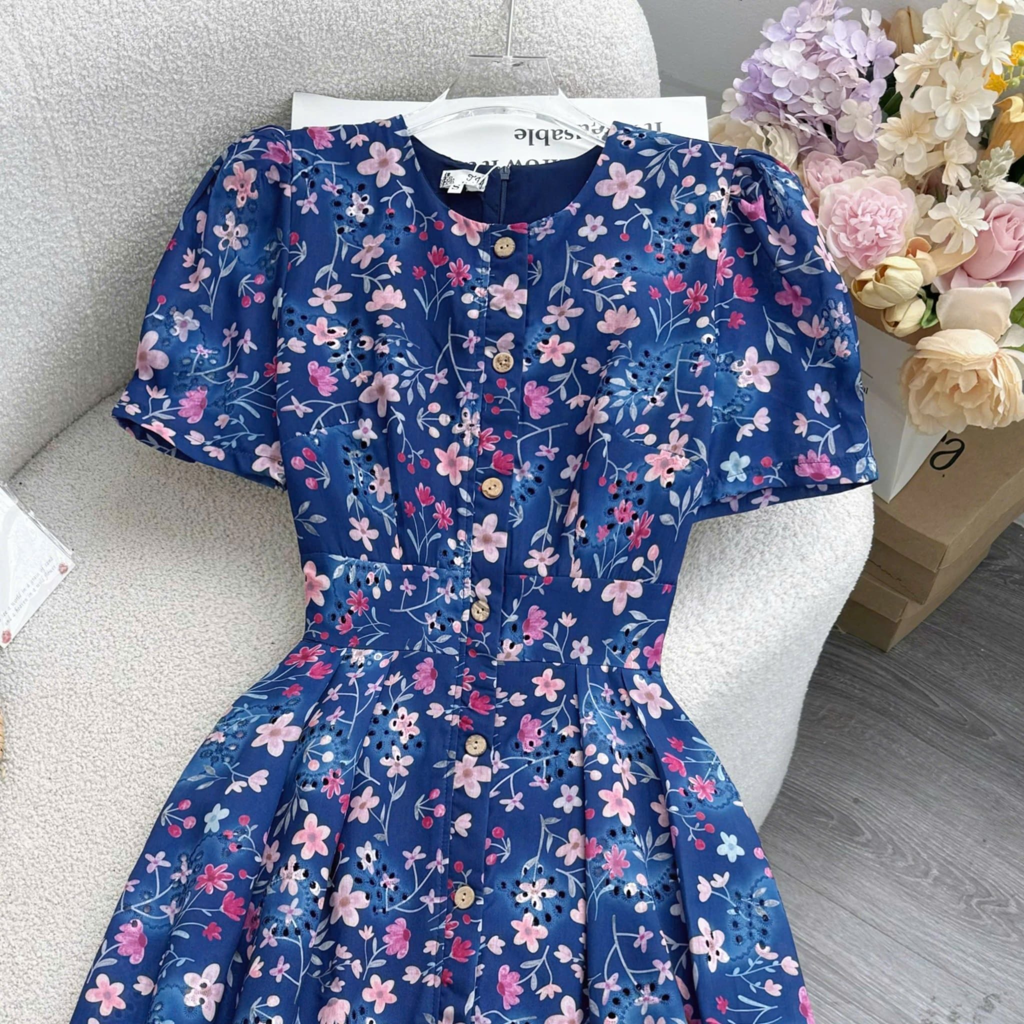 Đầm Thiết Kế Cổ Tròn Dáng Xòe Đầm Đi Tiệc TuTu Store Mã D1887