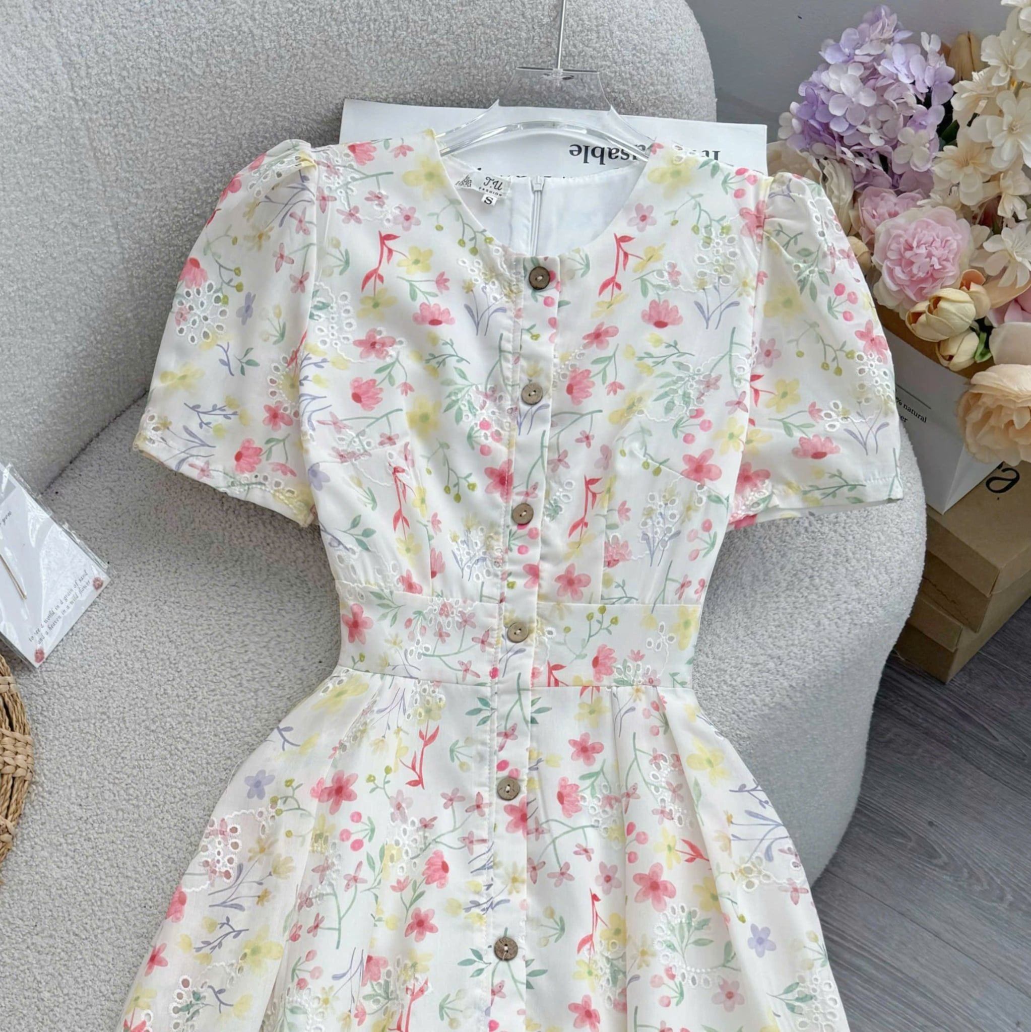 Đầm Thiết Kế Cổ Tròn Dáng Xòe Đầm Đi Tiệc TuTu Store Mã D1887