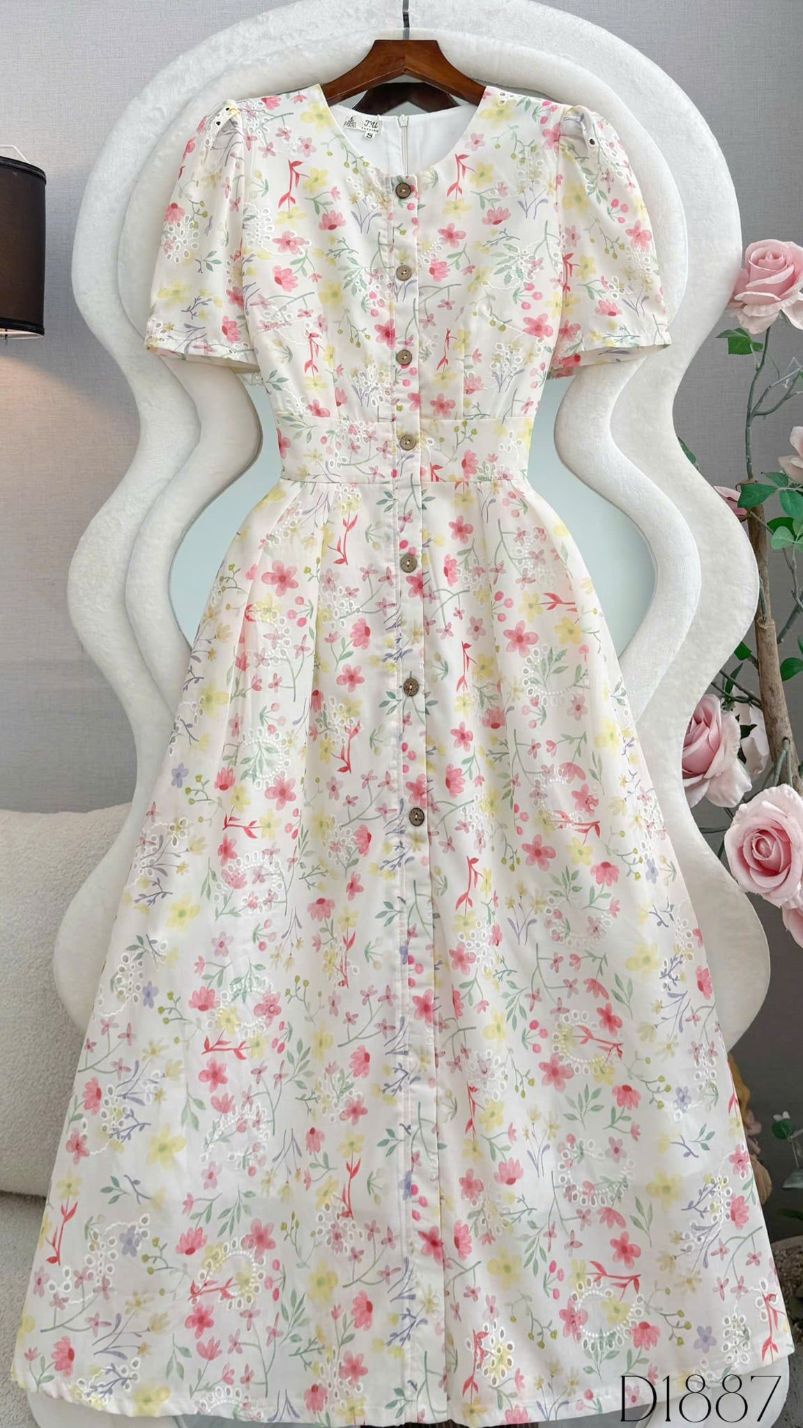 Đầm Thiết Kế Cổ Tròn Dáng Xòe Đầm Đi Tiệc TuTu Store Mã D1887